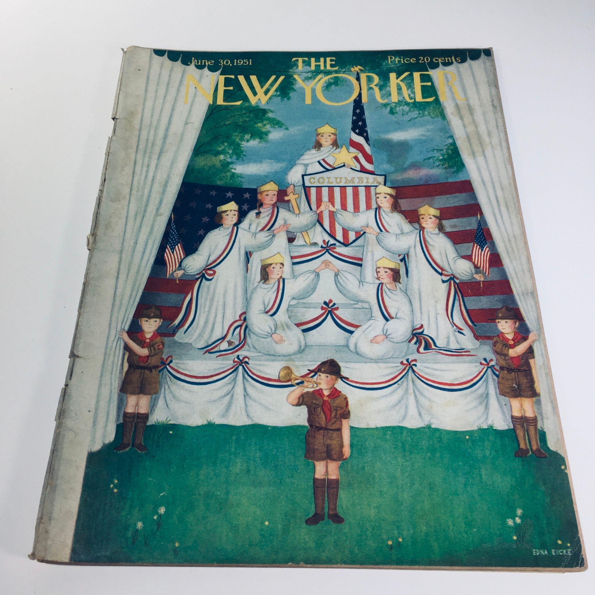 The New Yorker Magazine June 30 1951 Full Theme Cover by Edna Eicke No Label