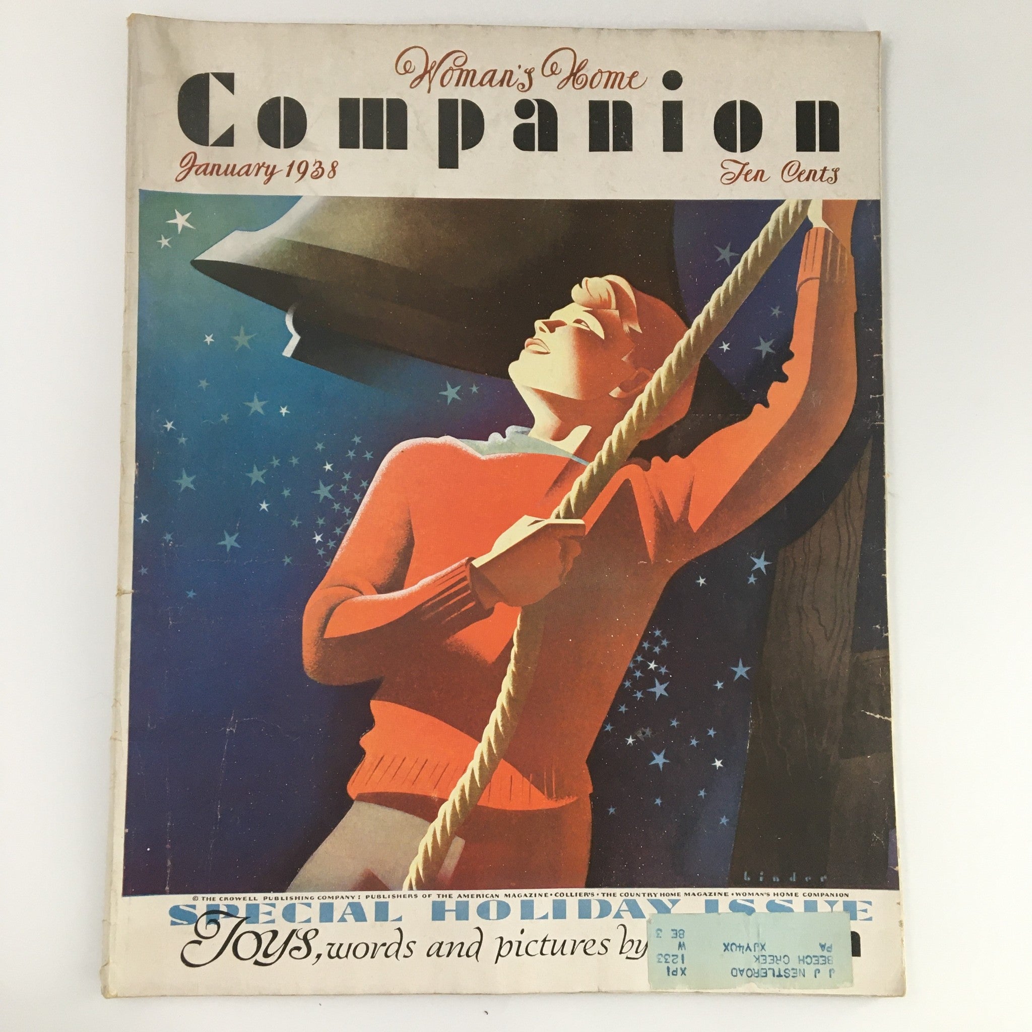 VTG Woman's Home Companion Magazine January 1938 Special Holiday Issue Feature