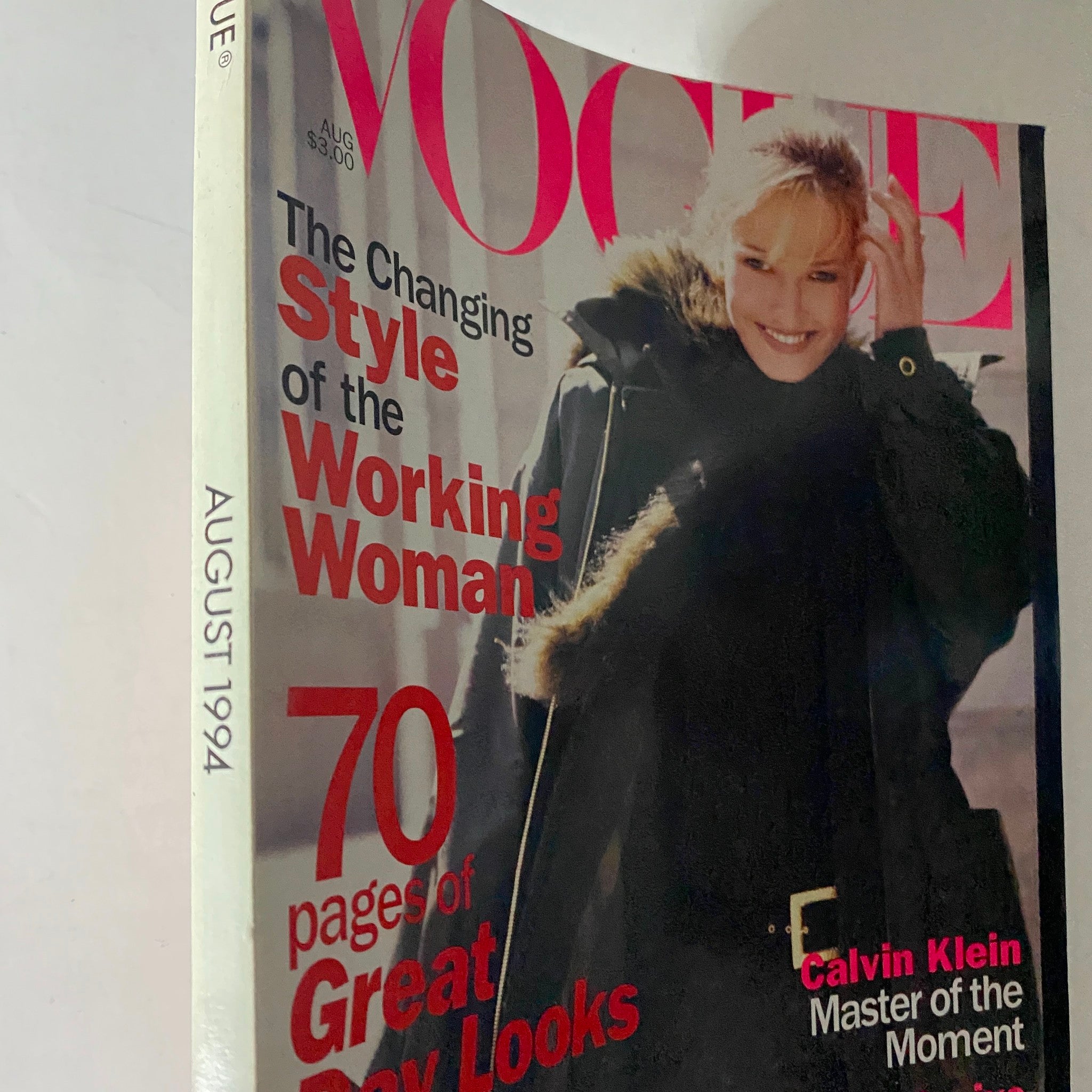 Vogue Magazine August 1994 Karen Mulder Cover No Label VG