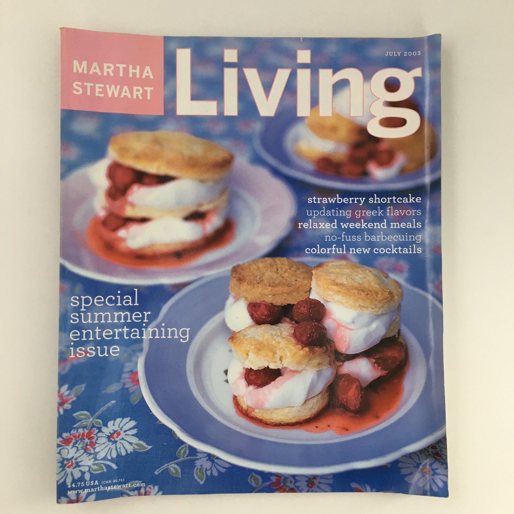 Martha Stewart Living Magazine July 2003 Summer Entertaining Issue, Newsstand