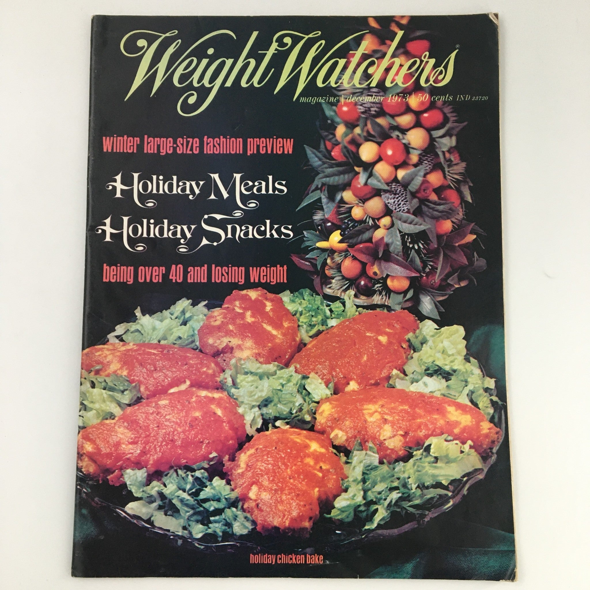 VTG Weight Watchers Magazine December 1973 Holiday Meals & Snacks, Newsstand