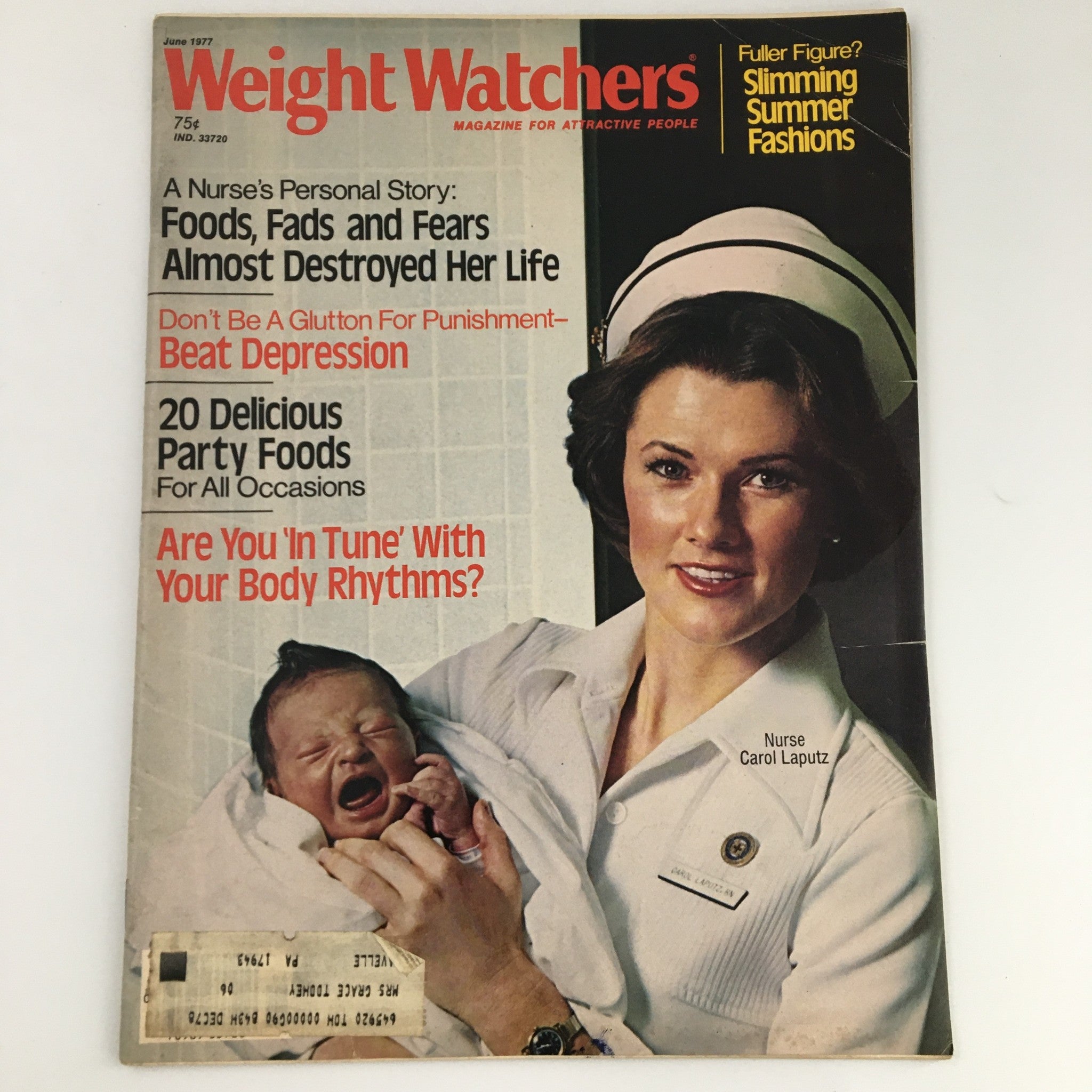 VTG Weight Watchers Magazine June 1977 Nurse Carol Laputz Cover and Feature