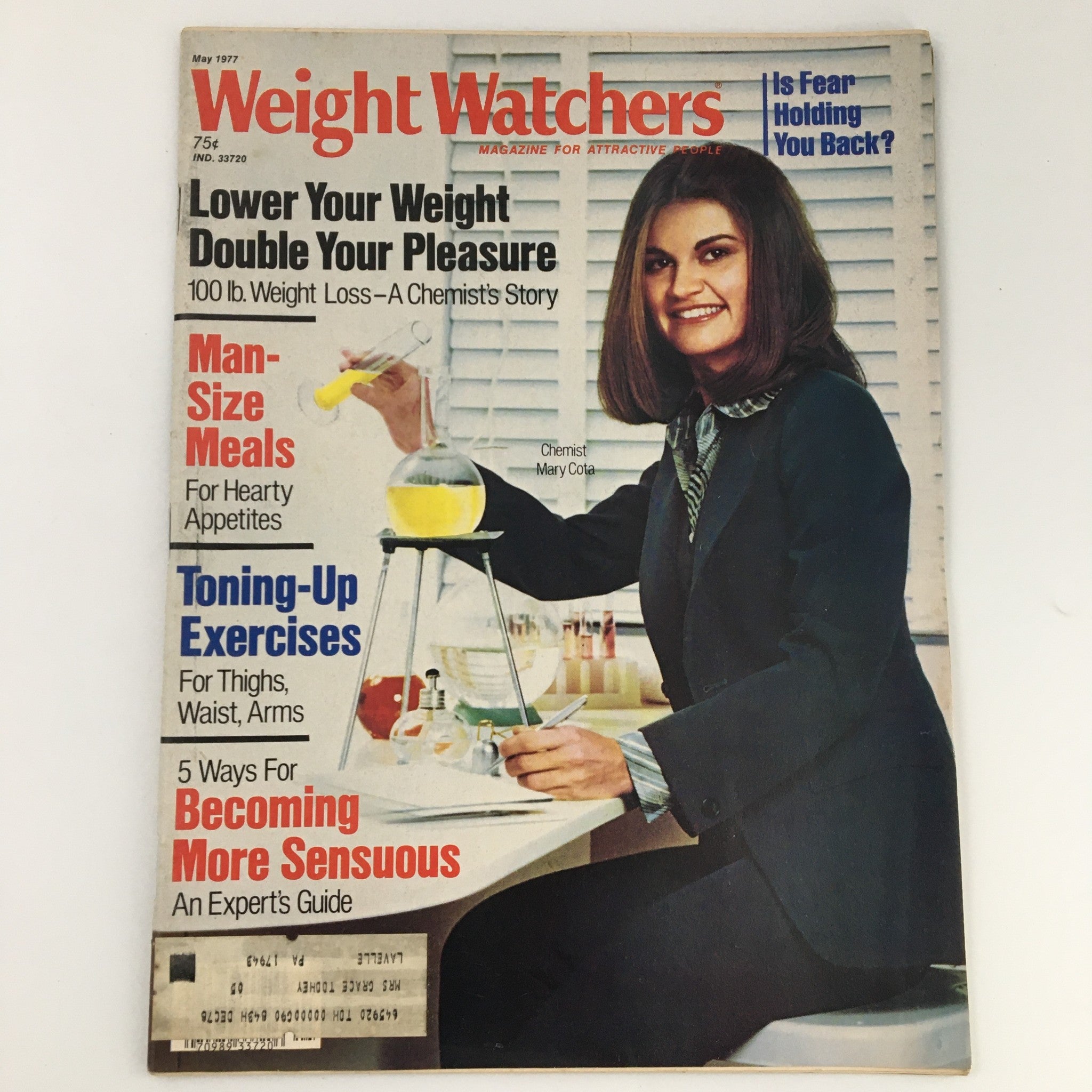 VTG Weight Watchers Magazine May 1977 Chemist Mary Cota Cover and Feature