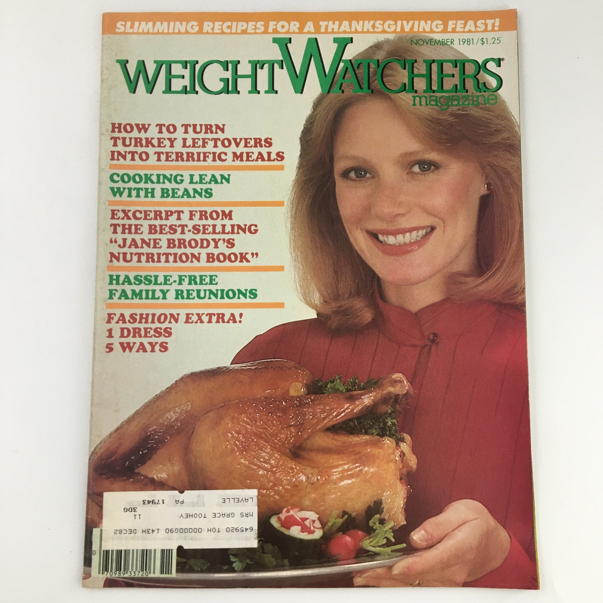 VTG Weight Watchers Magazine November 1981 Jane Brody's Nutrition Book Feature