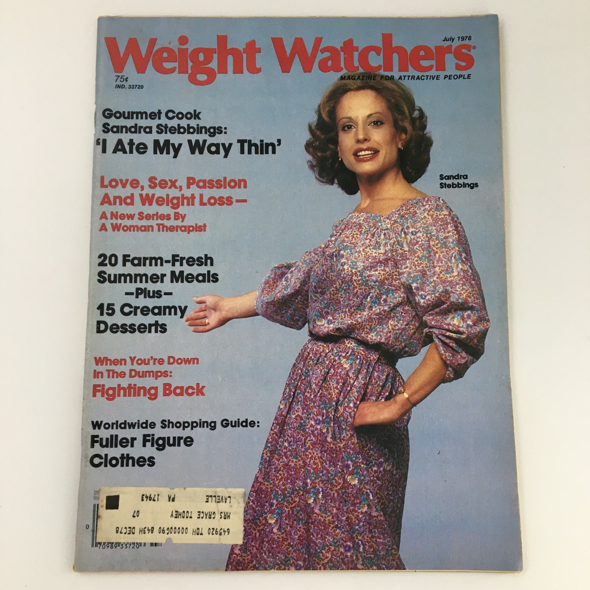 VTG Weight Watchers Magazine July 1978 Sanda Stebbings Cover and Feature