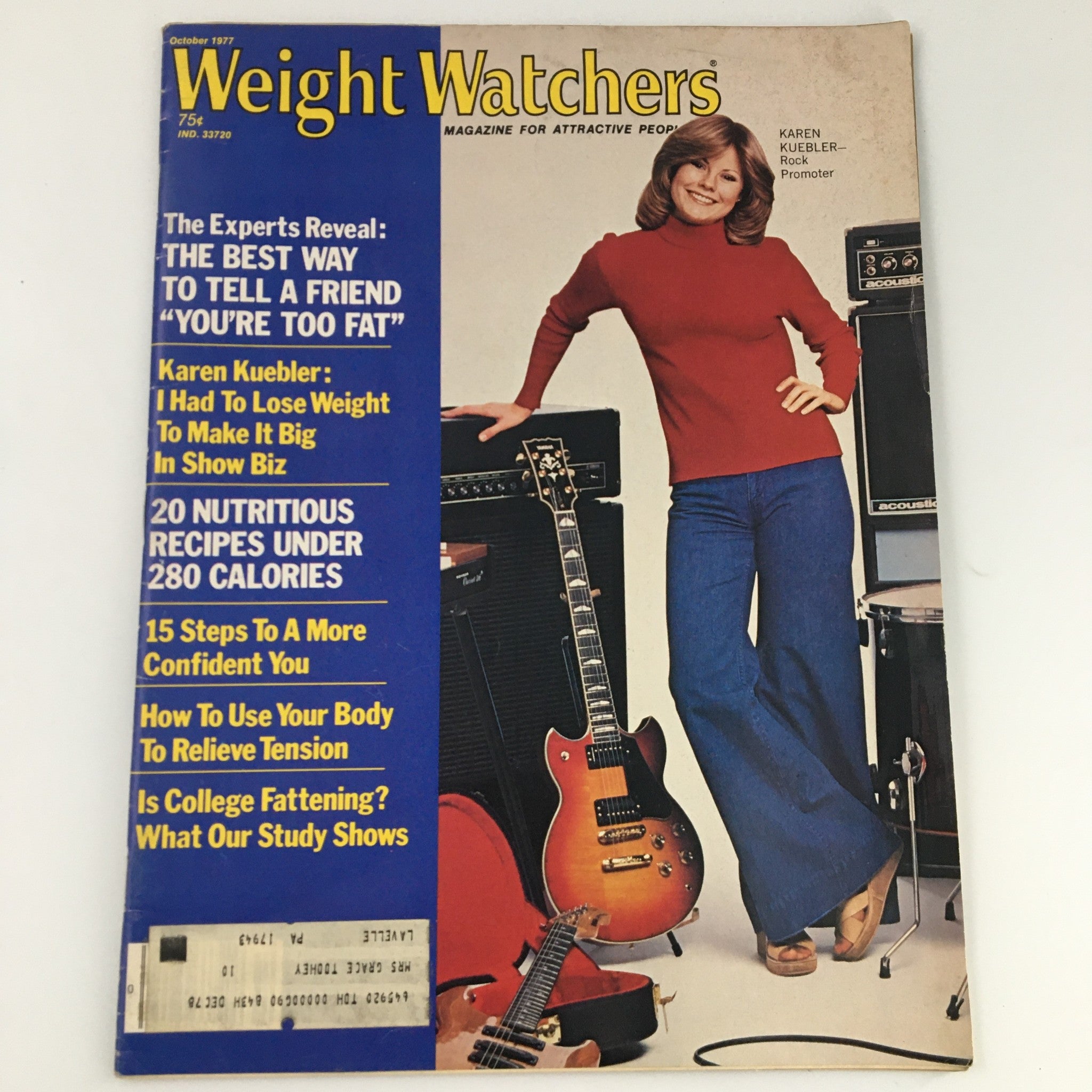 VTG Weight Watchers Magazine October 1977 Karen Kuebler Rock Promoter Feature