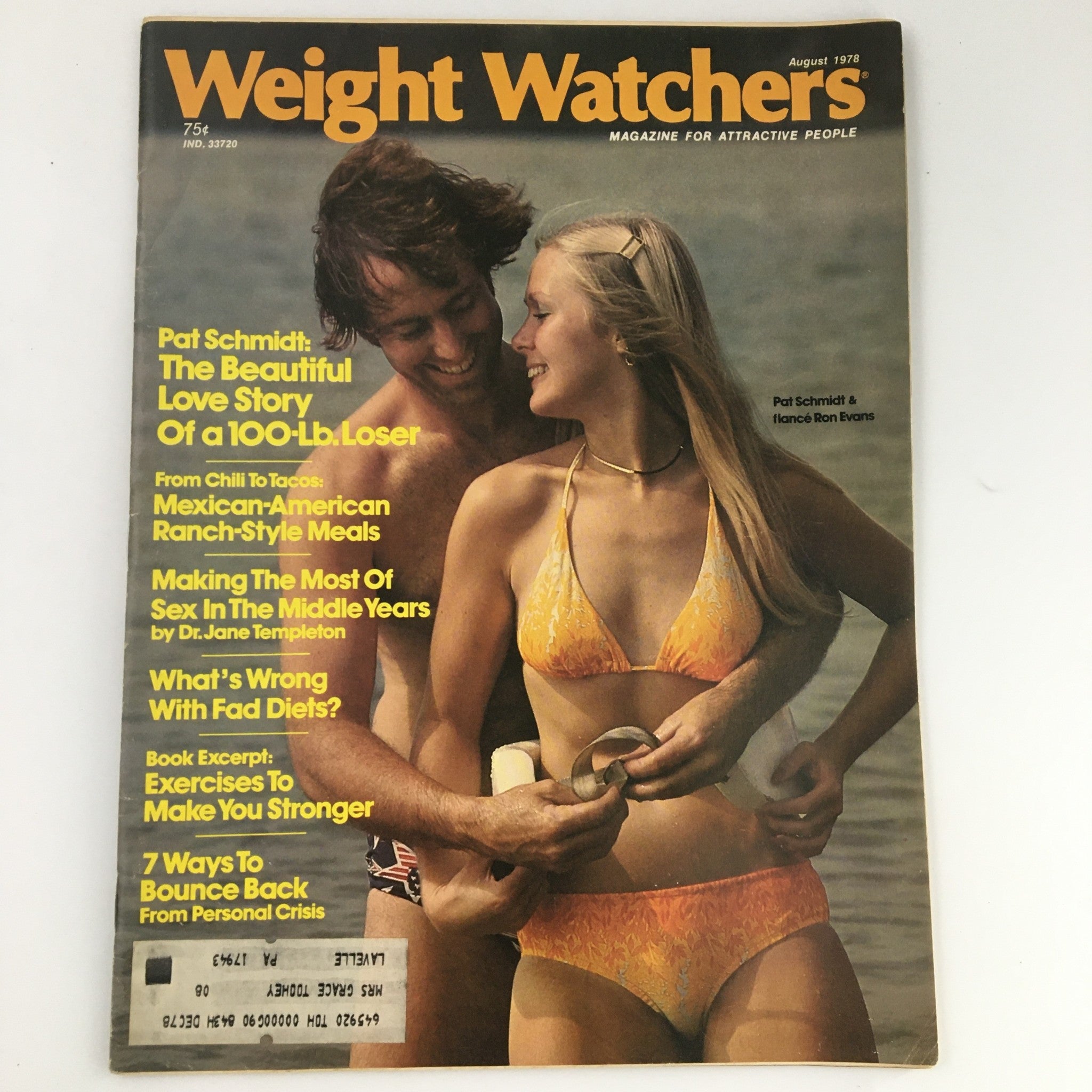 VTG Weight Watchers Magazine August 1978 Pat Schmidt & Ron Evans Cover Feature