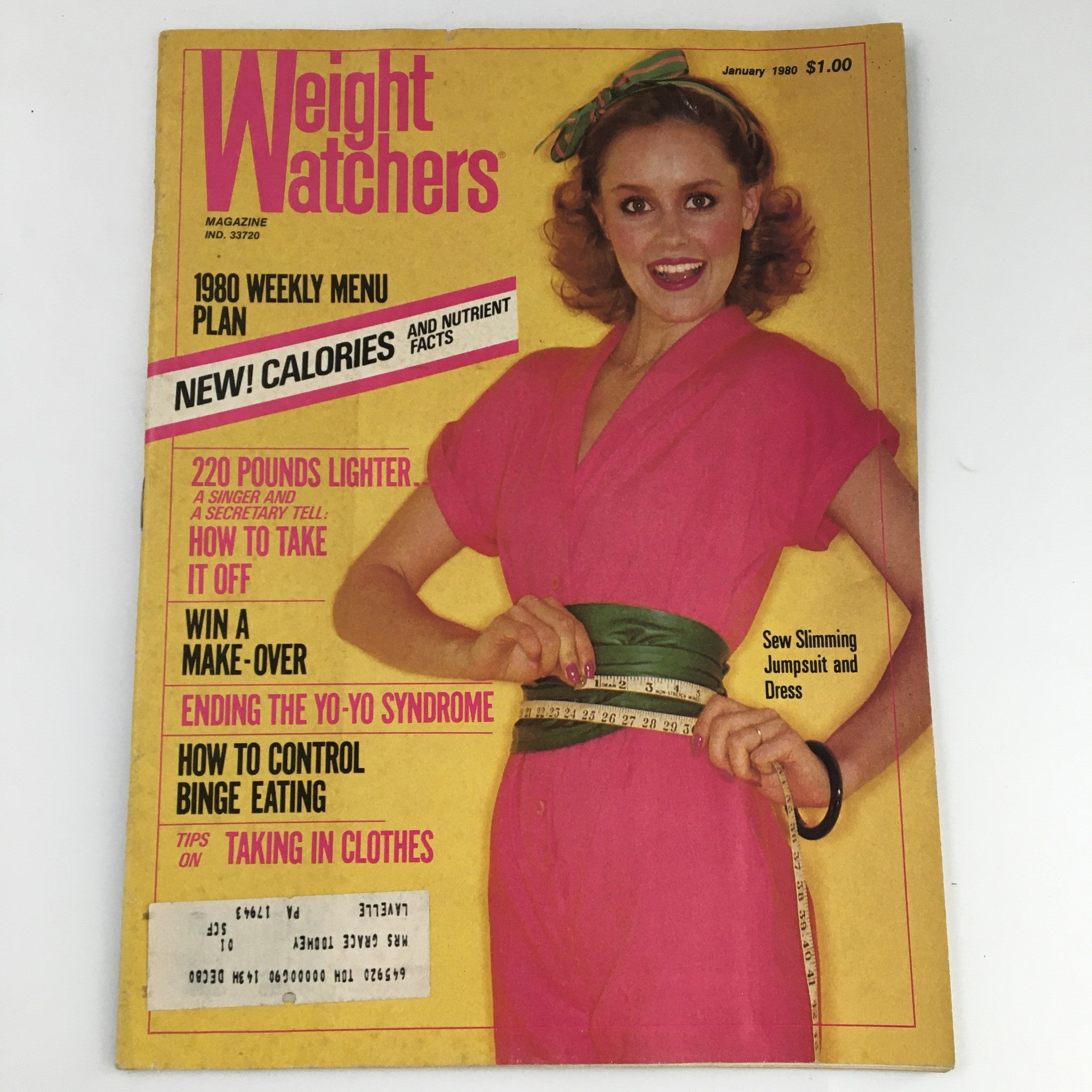 VTG Weight Watchers Magazine January 1980 Sew Slimming Jumpsuit & Dress Feature