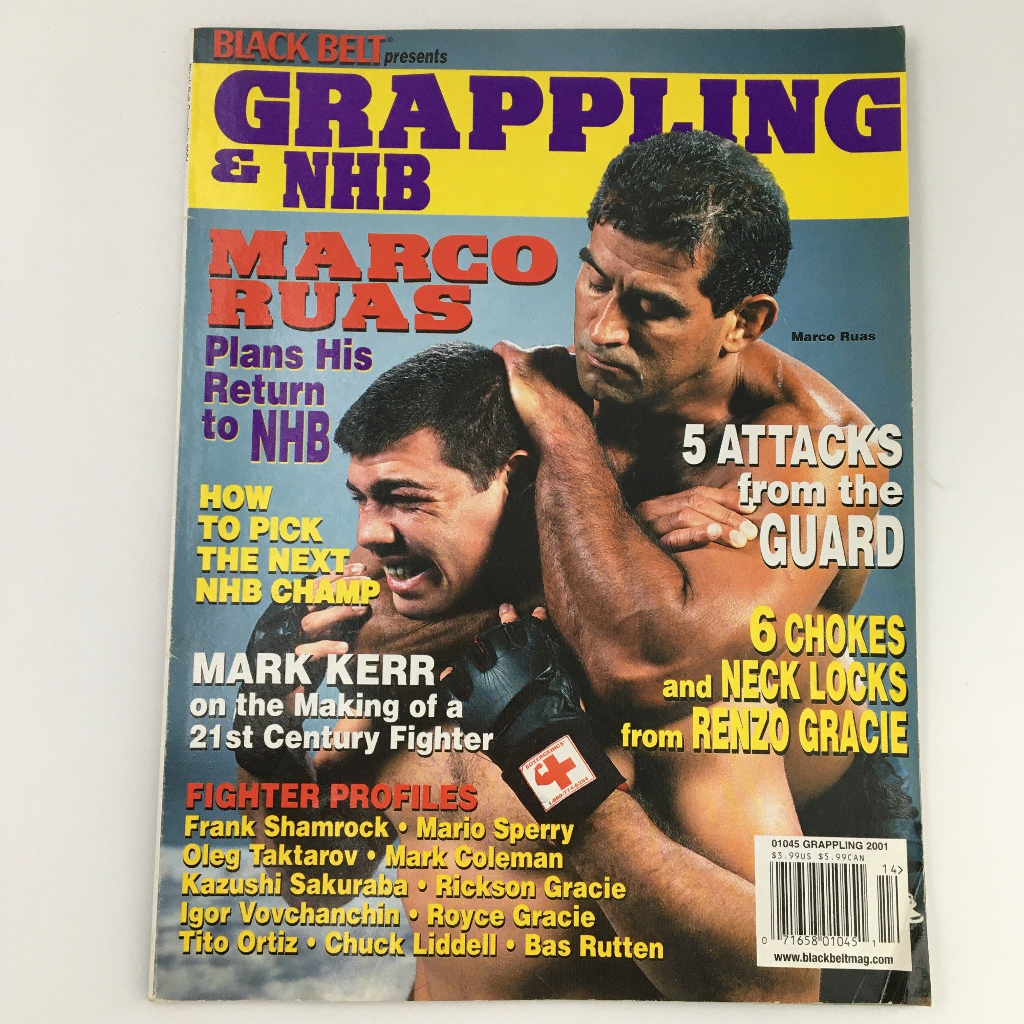 Black Belt Grappling & NHB Magazine 2001 Marcos Ruas Cover Feature, Newsstand