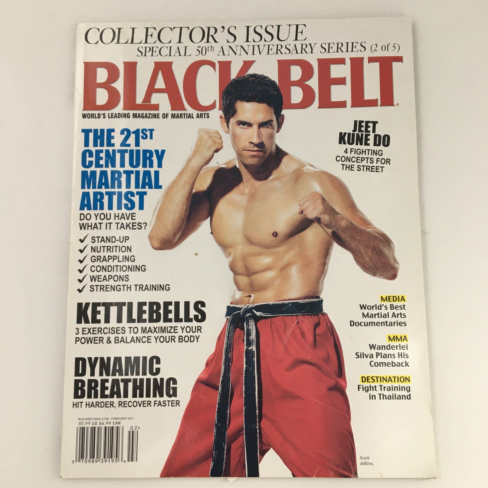 Black Belt Magazine February 2011 Actor Scott Adkins Cover Feature, Newsstand