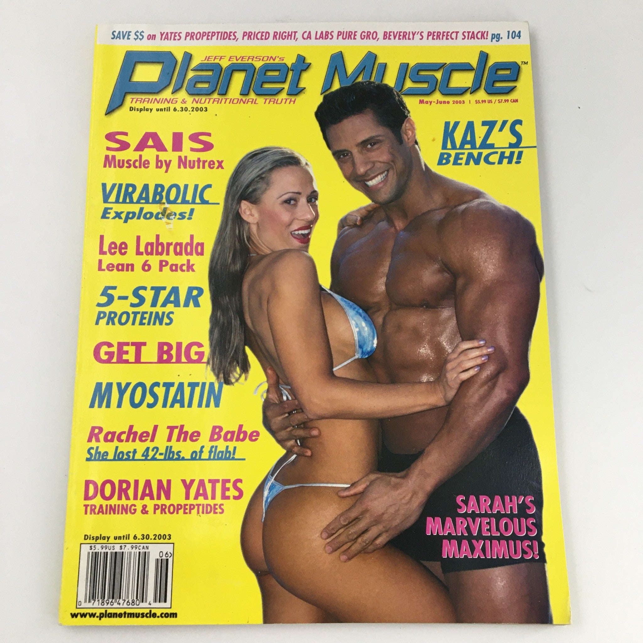 Planet Muscle Magazine May June 2003 Sarah Orbanic Cover Feature, Newsstand