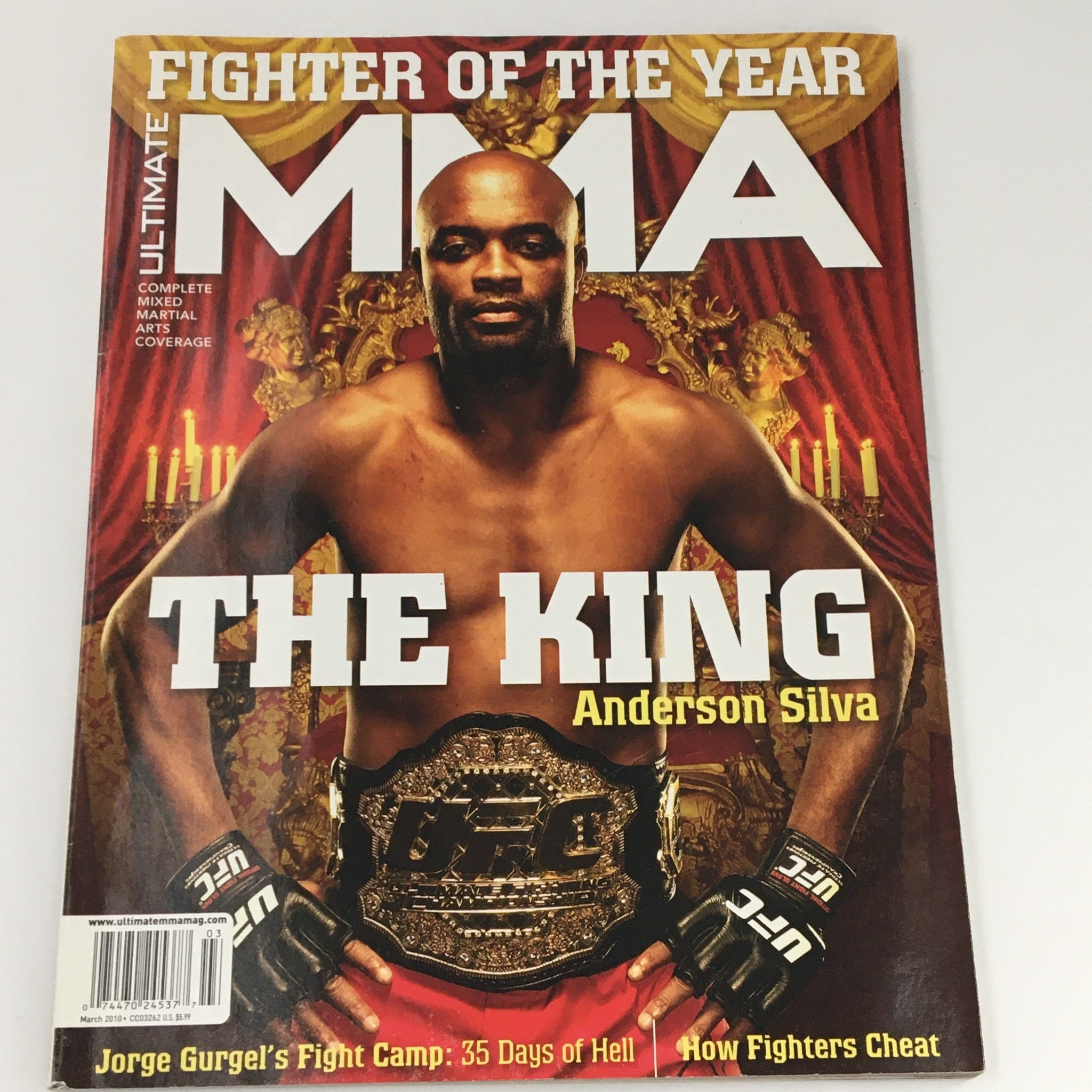 Ultimate MMA Magazine March 2010 Anderson Silva Cover and Feature, Newsstand