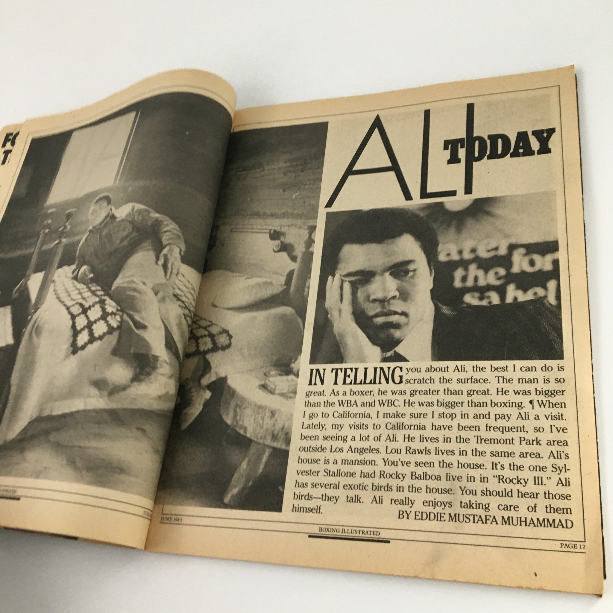 VTG Boxing Illustrated Magazine June 1983 Muhammad Ali Cover Feature, Newsstand