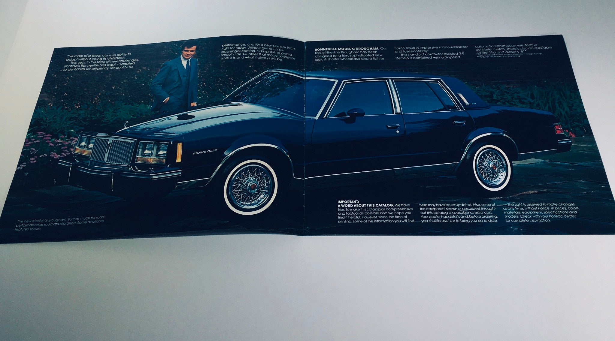 1982 Pontiac Bonneville Model G Brougham 4-Door Sedan Car Sales Brochure