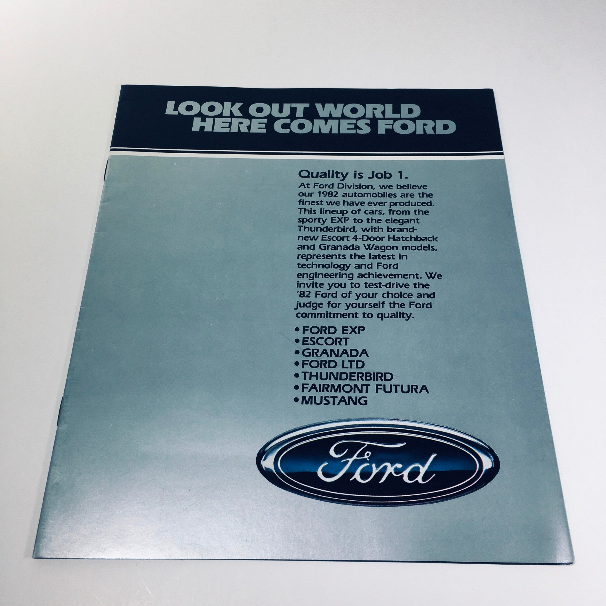 1982 Ford Exp, Escort, Granada, LTD 016-Ann: 8/81 Car Catalog Brochure