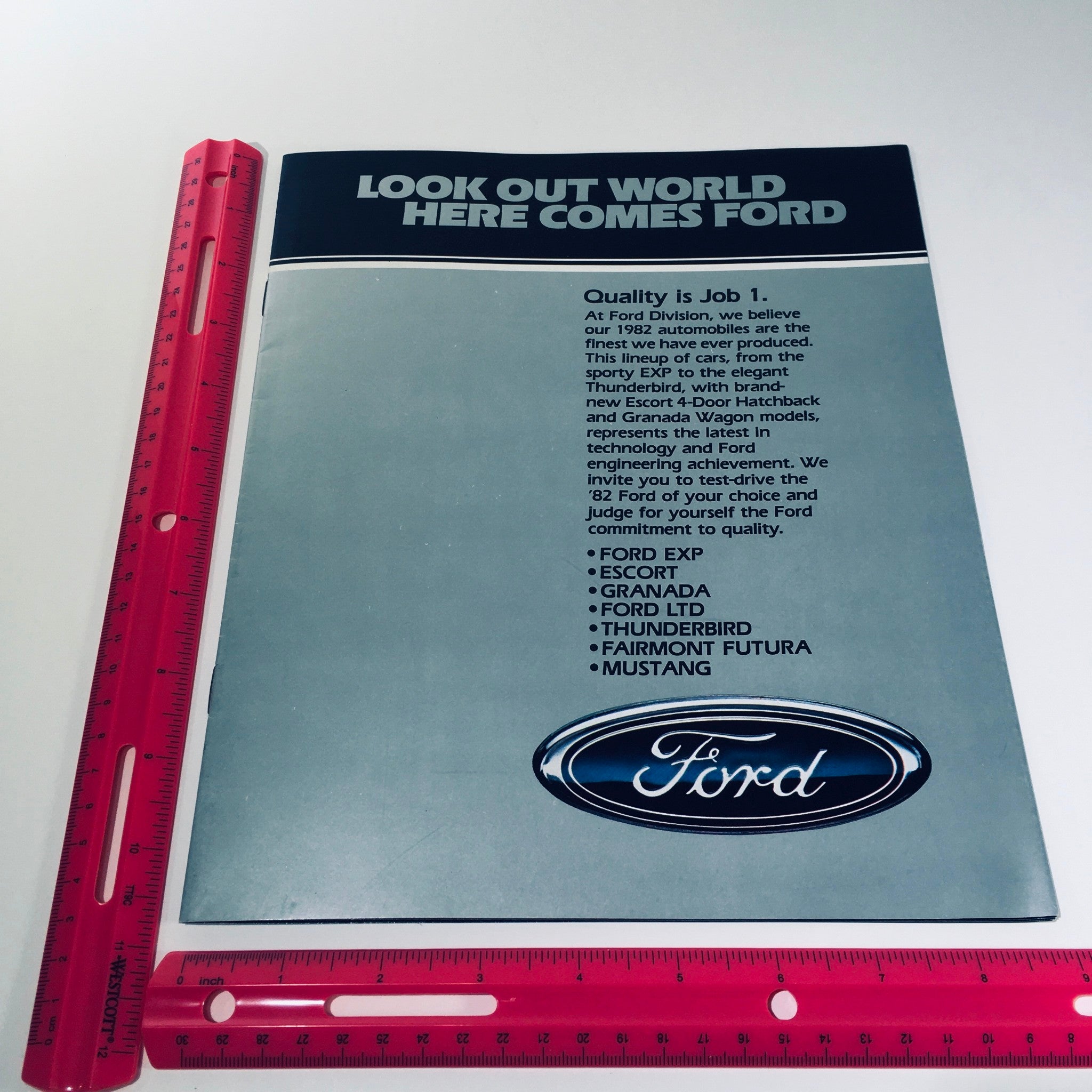 1982 Ford Exp, Escort, Granada, LTD 016-Ann: 8/81 Car Catalog Brochure