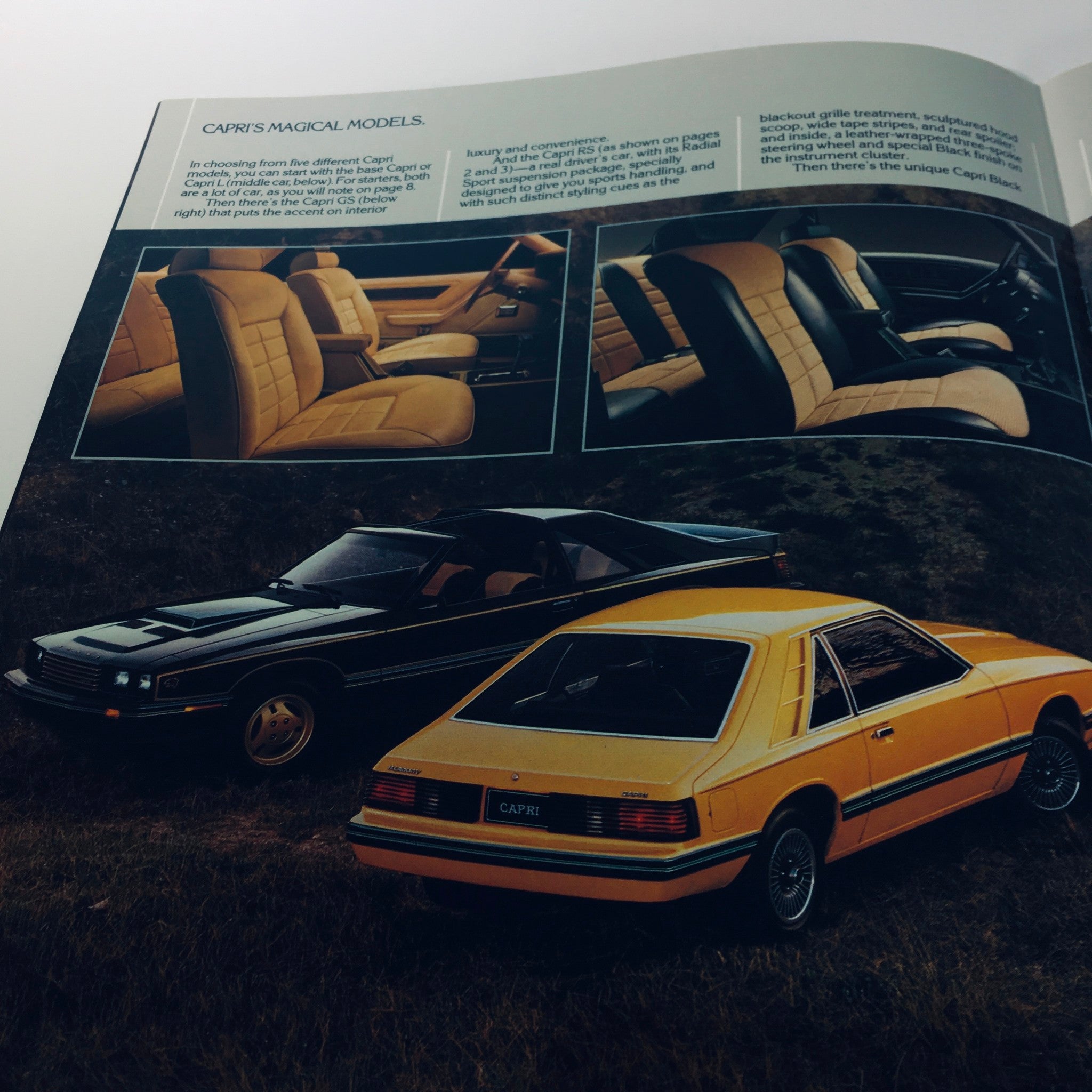 1982 Capri GS From Lincoln-Mercury Division Car Sales Brochure