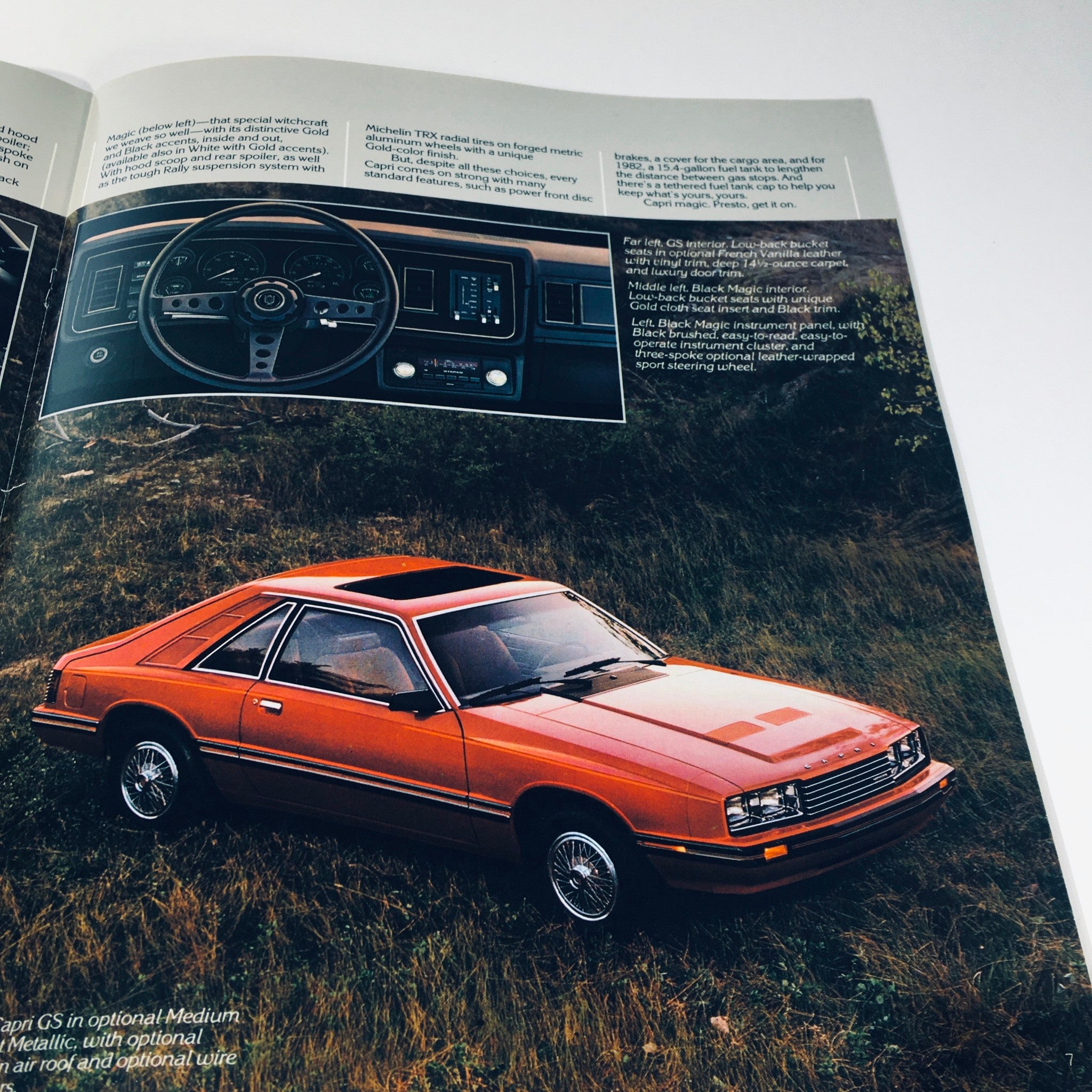 1982 Capri GS From Lincoln-Mercury Division Car Sales Brochure