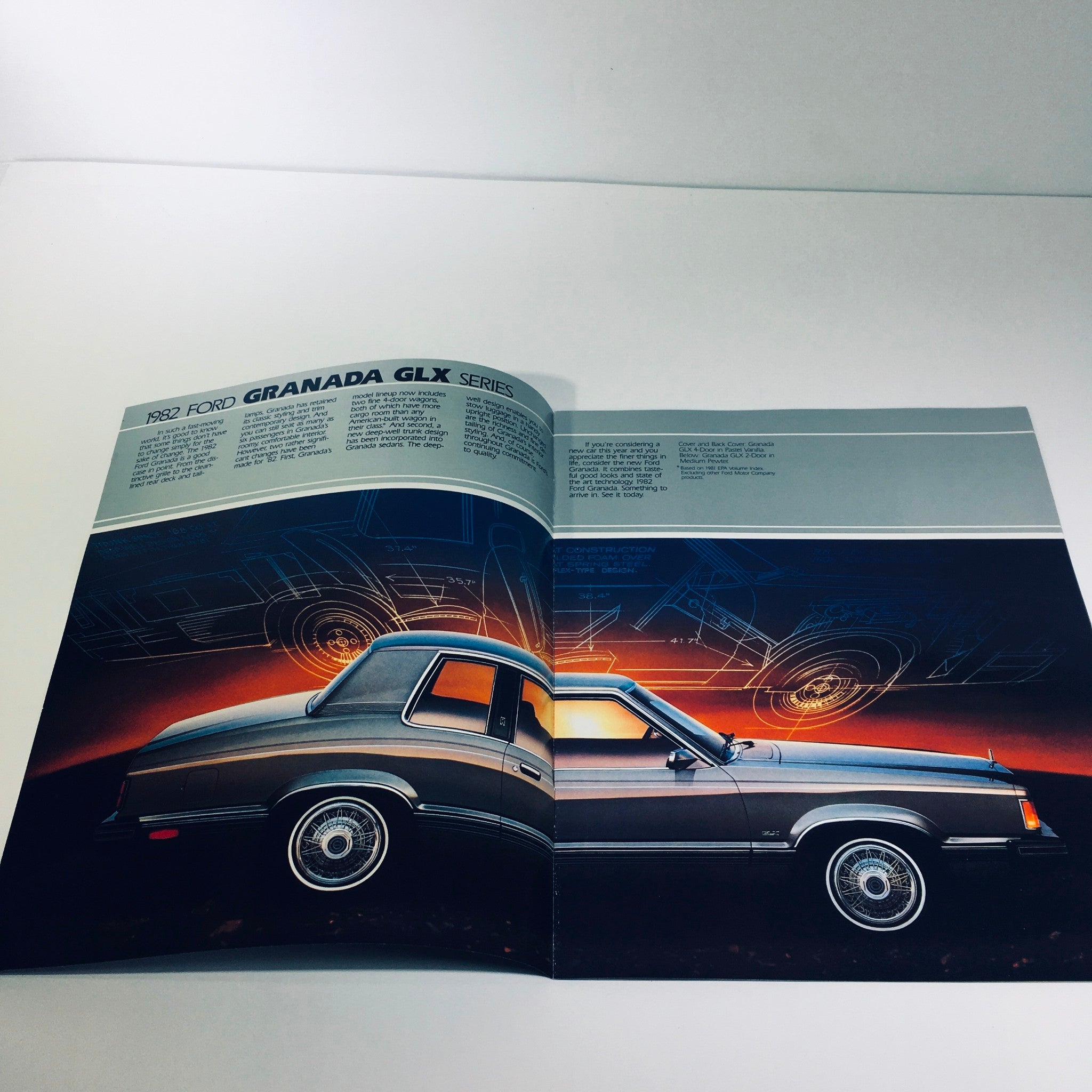 1982 Ford Granada GLX Series, Ford Granada Wagon Series Car Sales Brochure 8/81