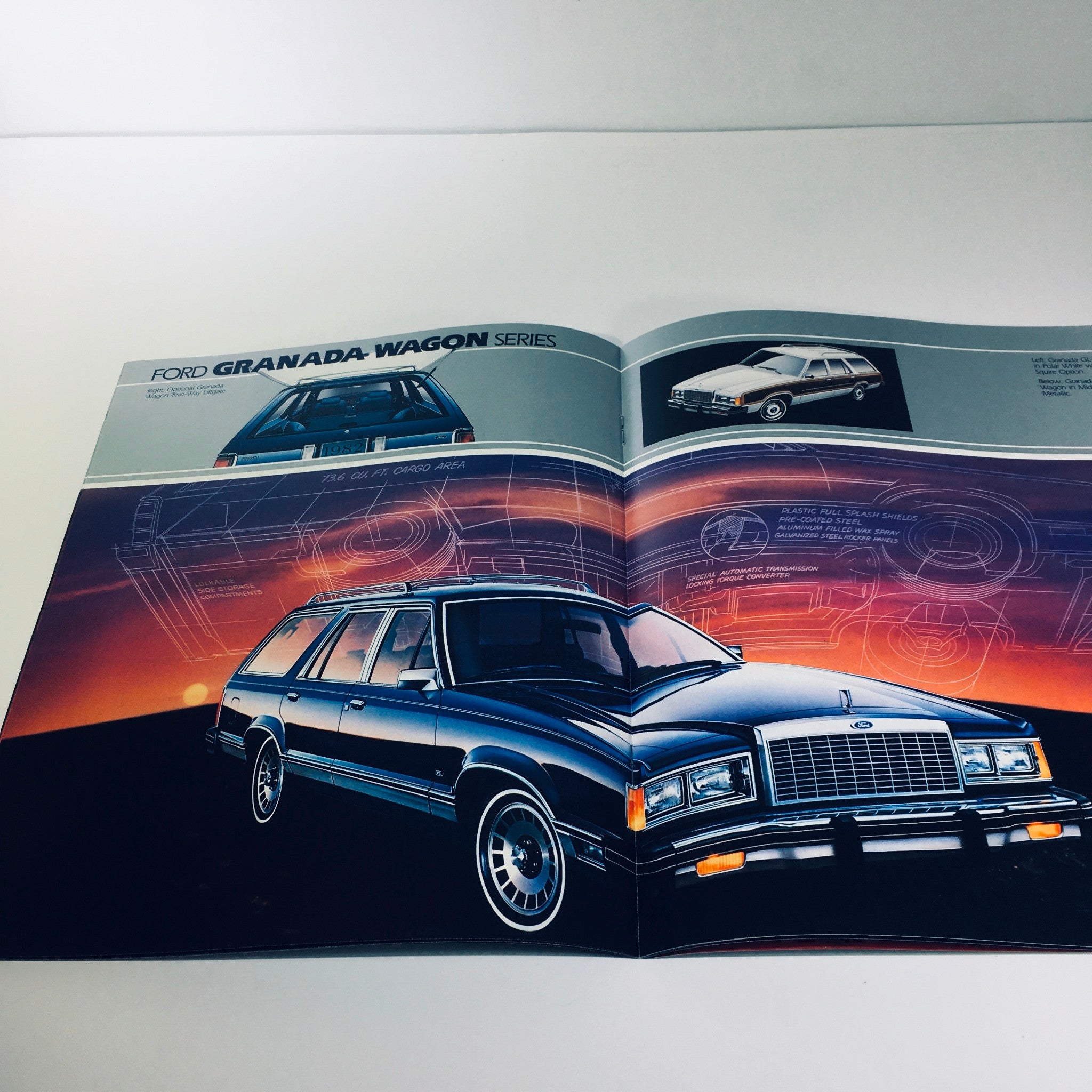 1982 Ford Granada GLX Series, Ford Granada Wagon Series Car Sales Brochure 8/81