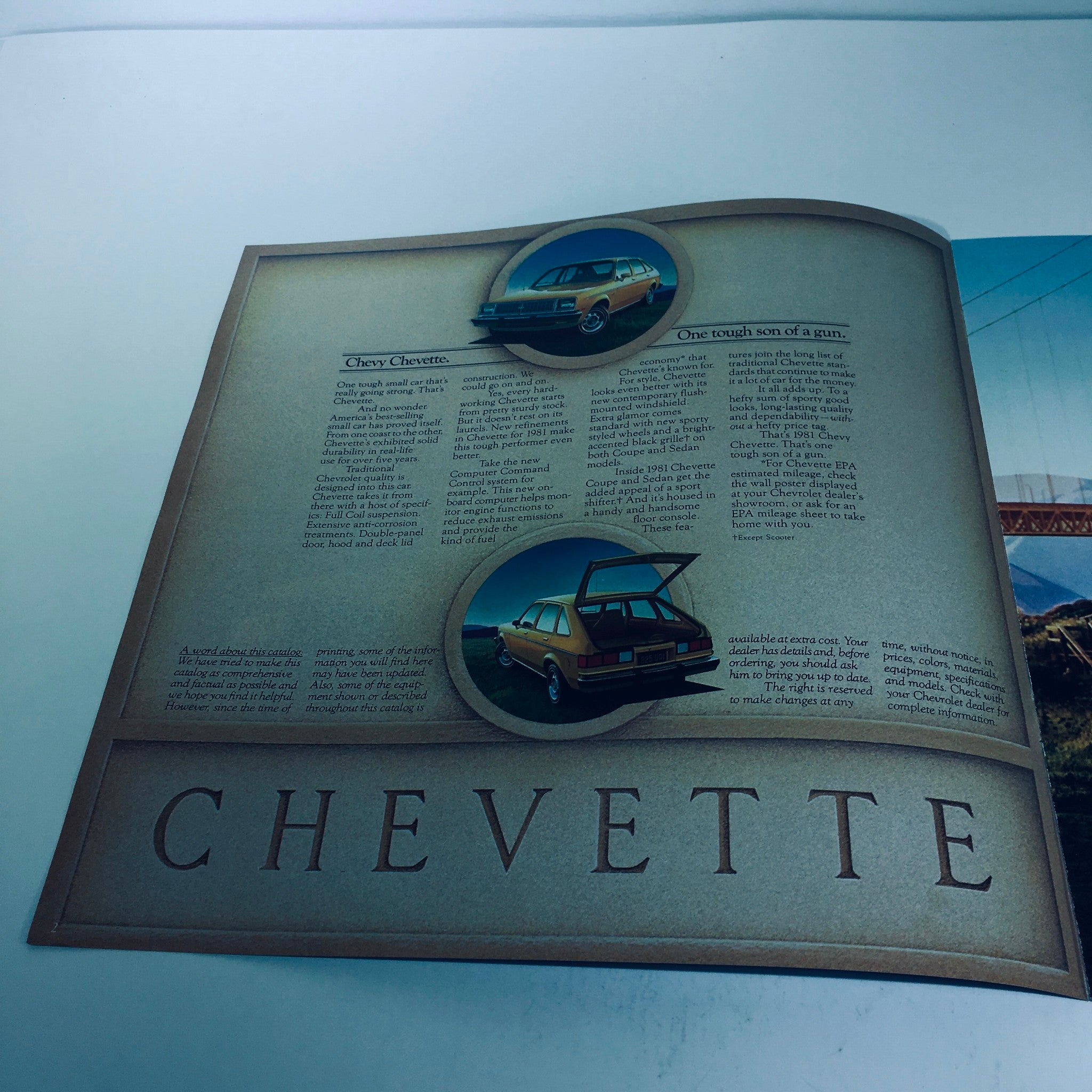 1981 Chevrolet Chevette 2-Door Hatchback Coupe Full Coil Suspension Car Brochure