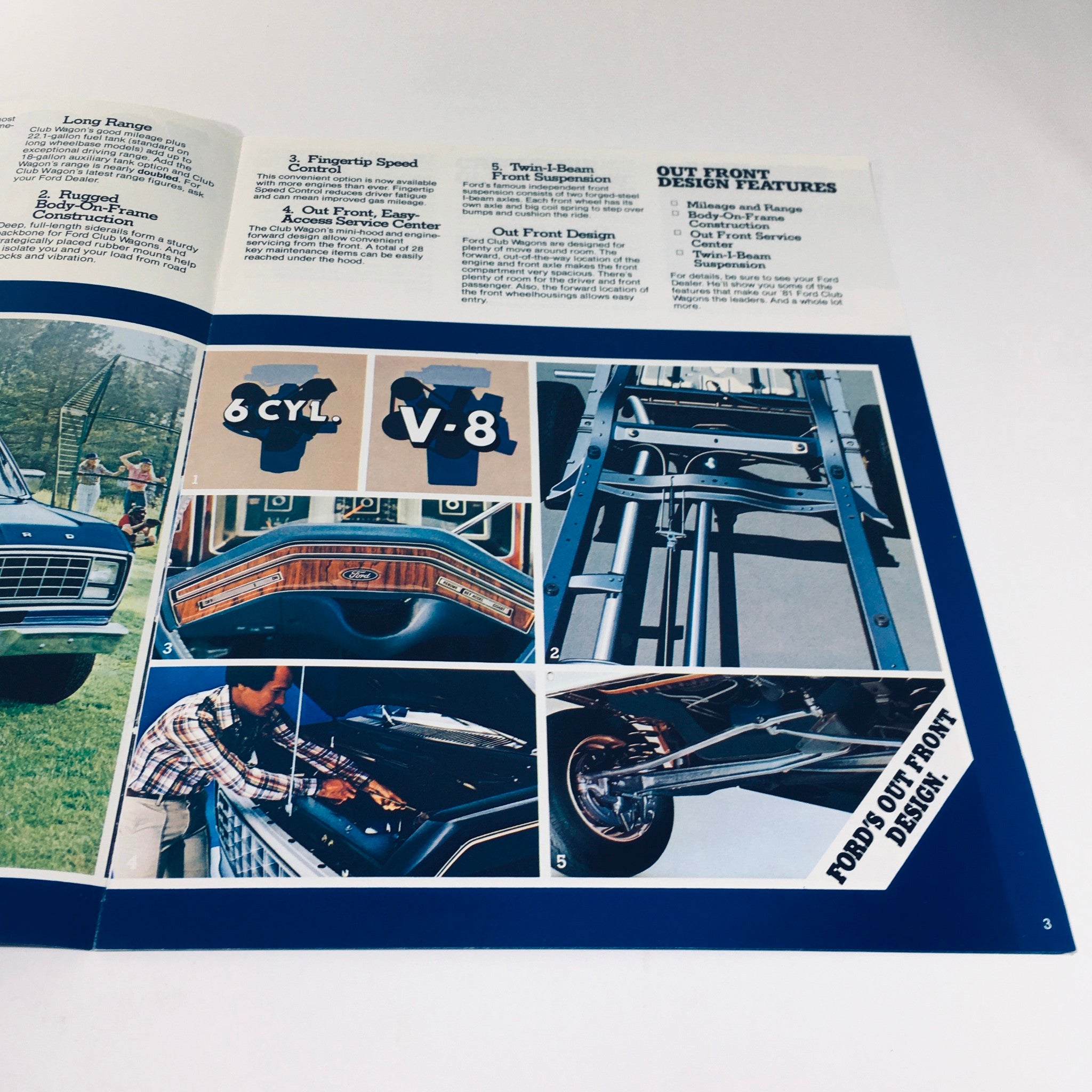 1981 Ford Wagon Club Wagon V-8 300 CID 6 4-Speed Manual Car Sale Brochure