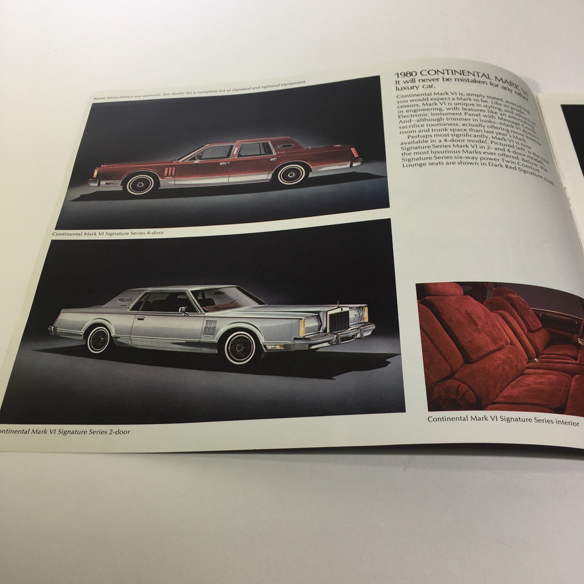 1980 Lincoln-Mercury Collection Lincoln Continental Town Coupe Car Sale Brochure