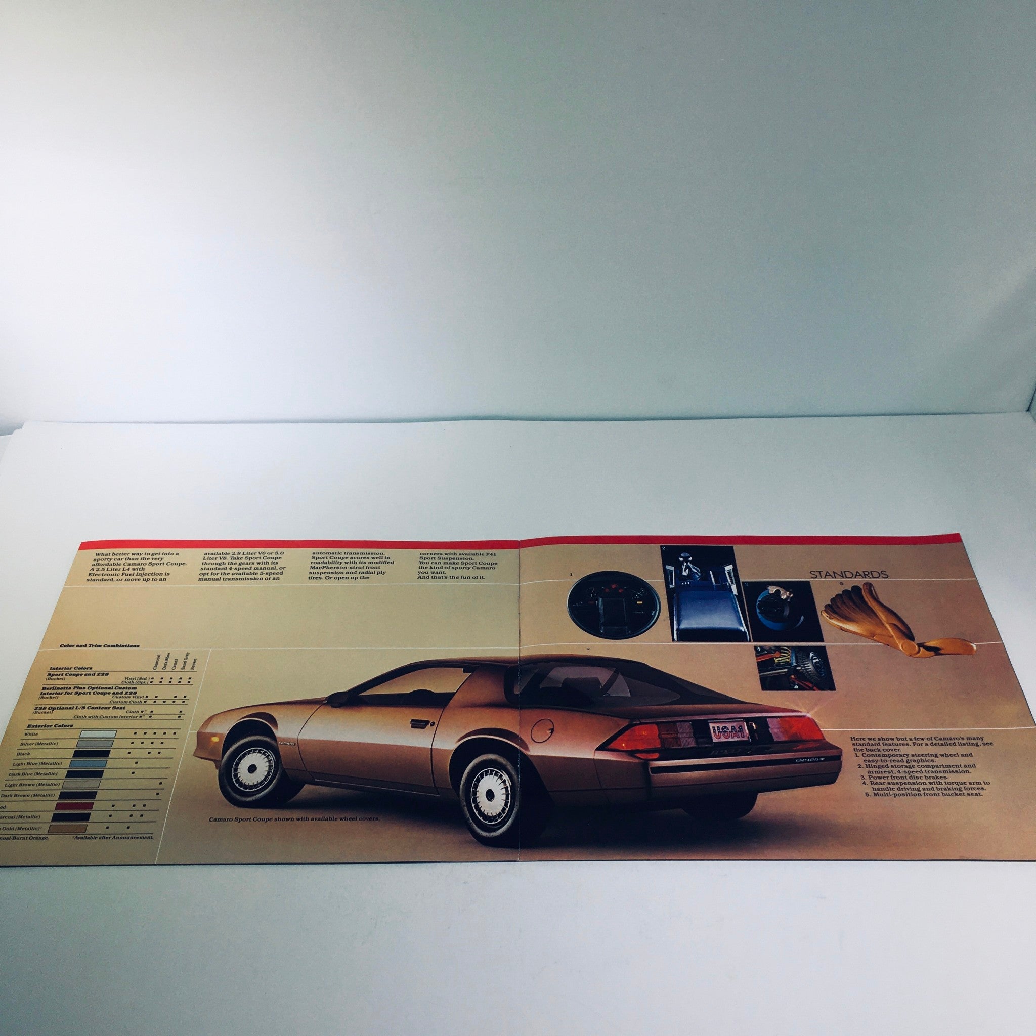 1983 Chevrolet Camaro Z28 L/S Conteur Driver V6 or V8 Engine Car Sale Brochure