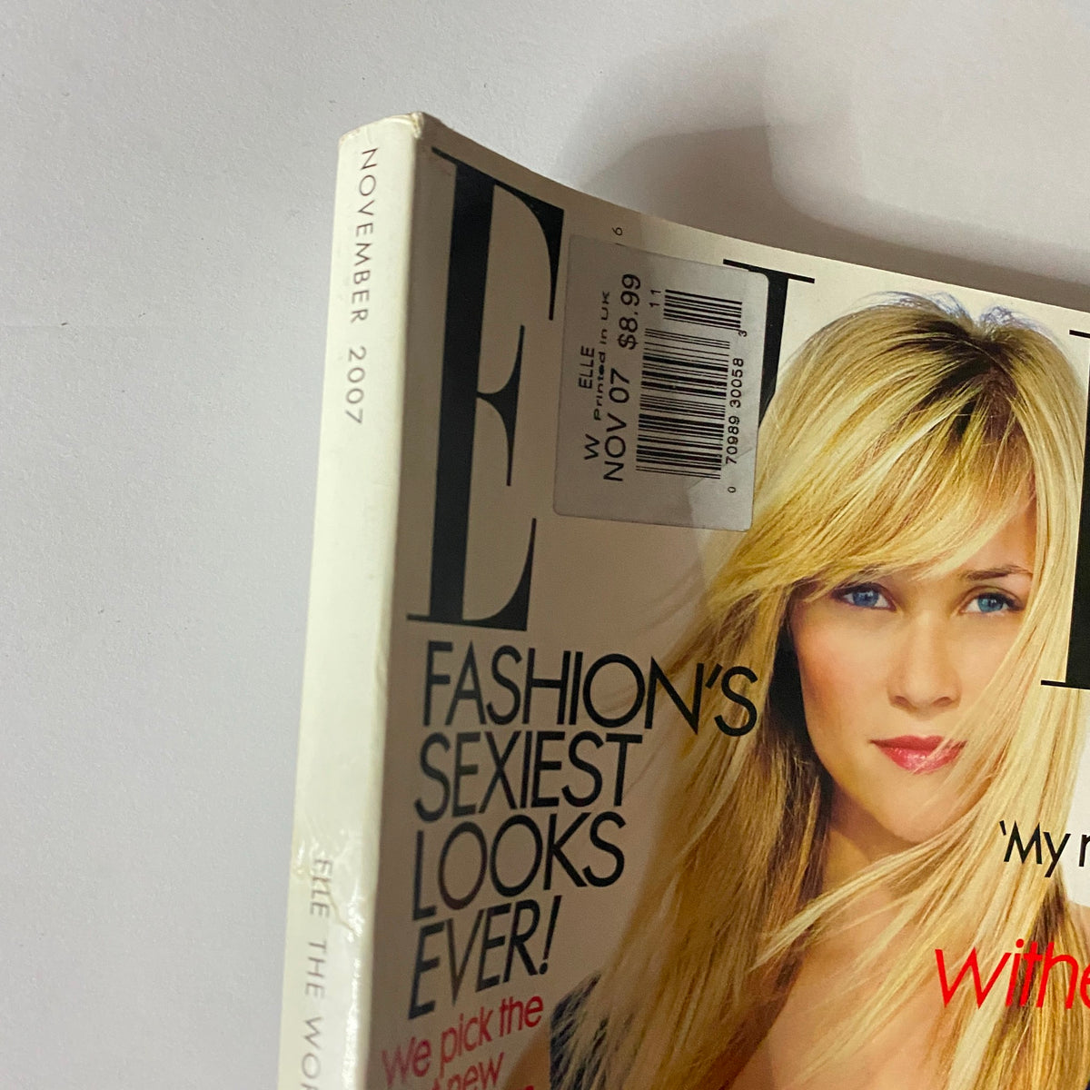 Elle UK Nov 2007 Reese Witherspoon Vintage