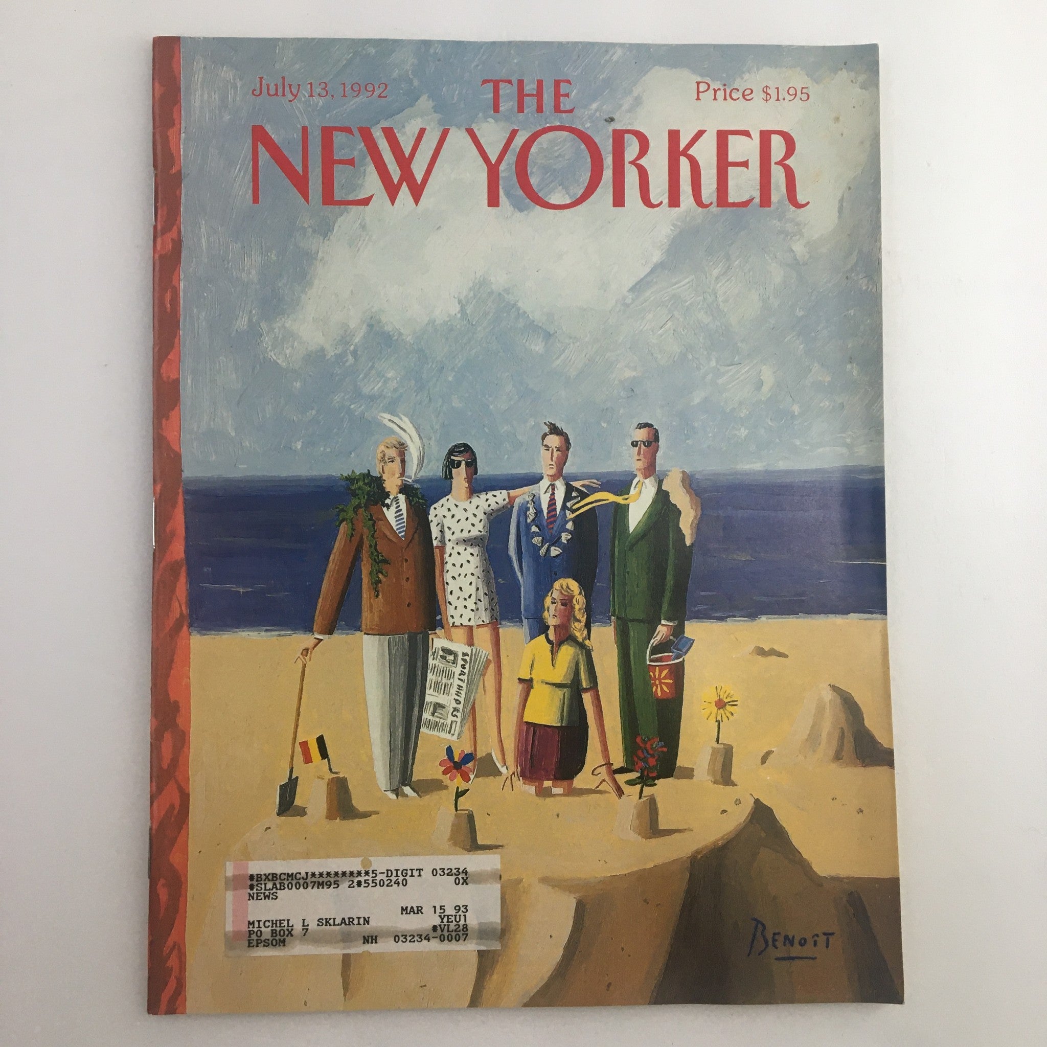 The New Yorker Full Magazine July 13 1992 Sand Castle by Benoit van Innis