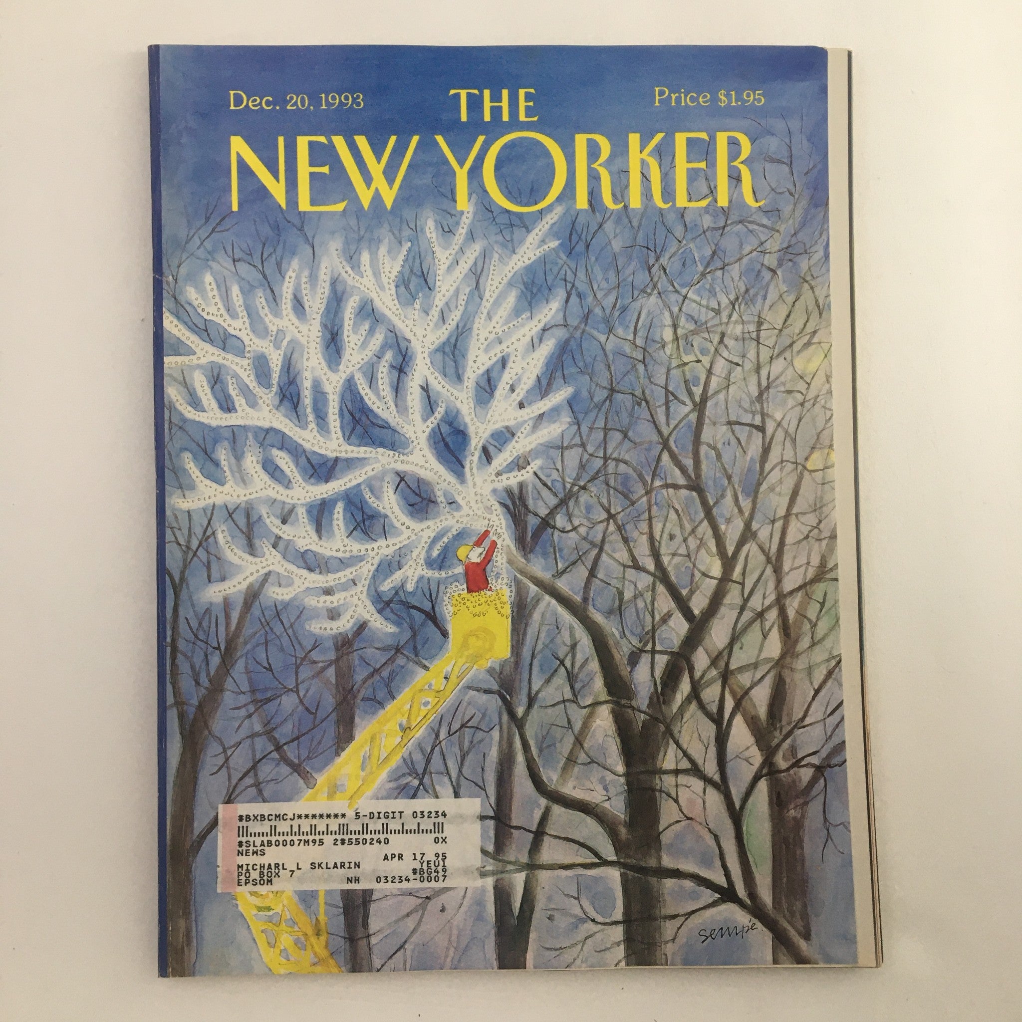 The New Yorker Full Magazine December 20 1993 All Lit Up by Jean-Jacques Sempe