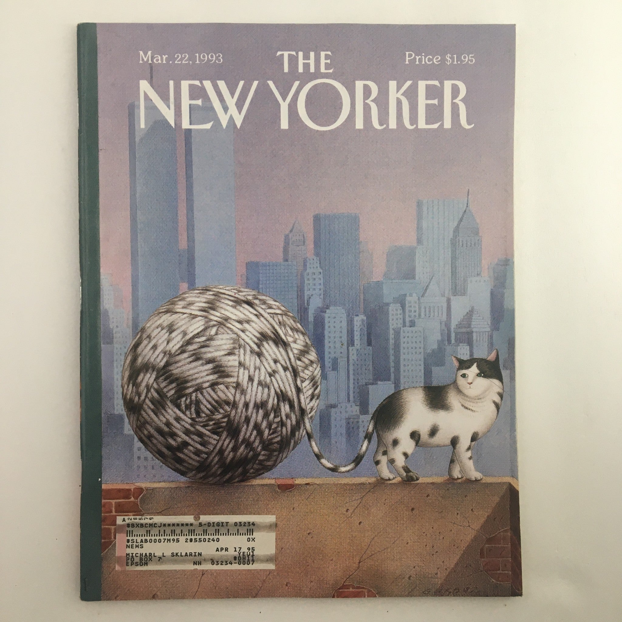 The New Yorker Full Magazine March 22 1993 Cat Walk by Gurbuz Dogan Eksioglu