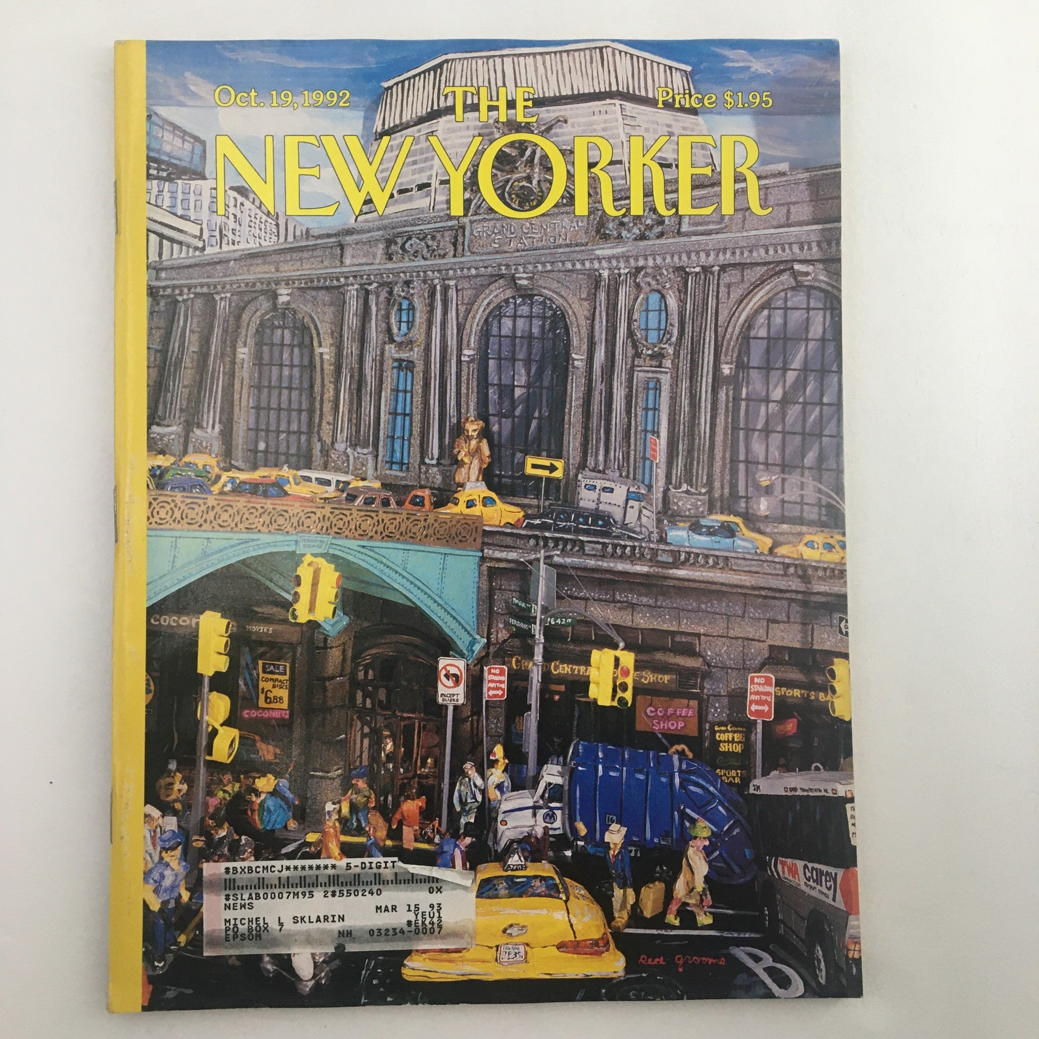 The New Yorker Full Magazine October 19 1992 Grand Central Station by Red Grooms