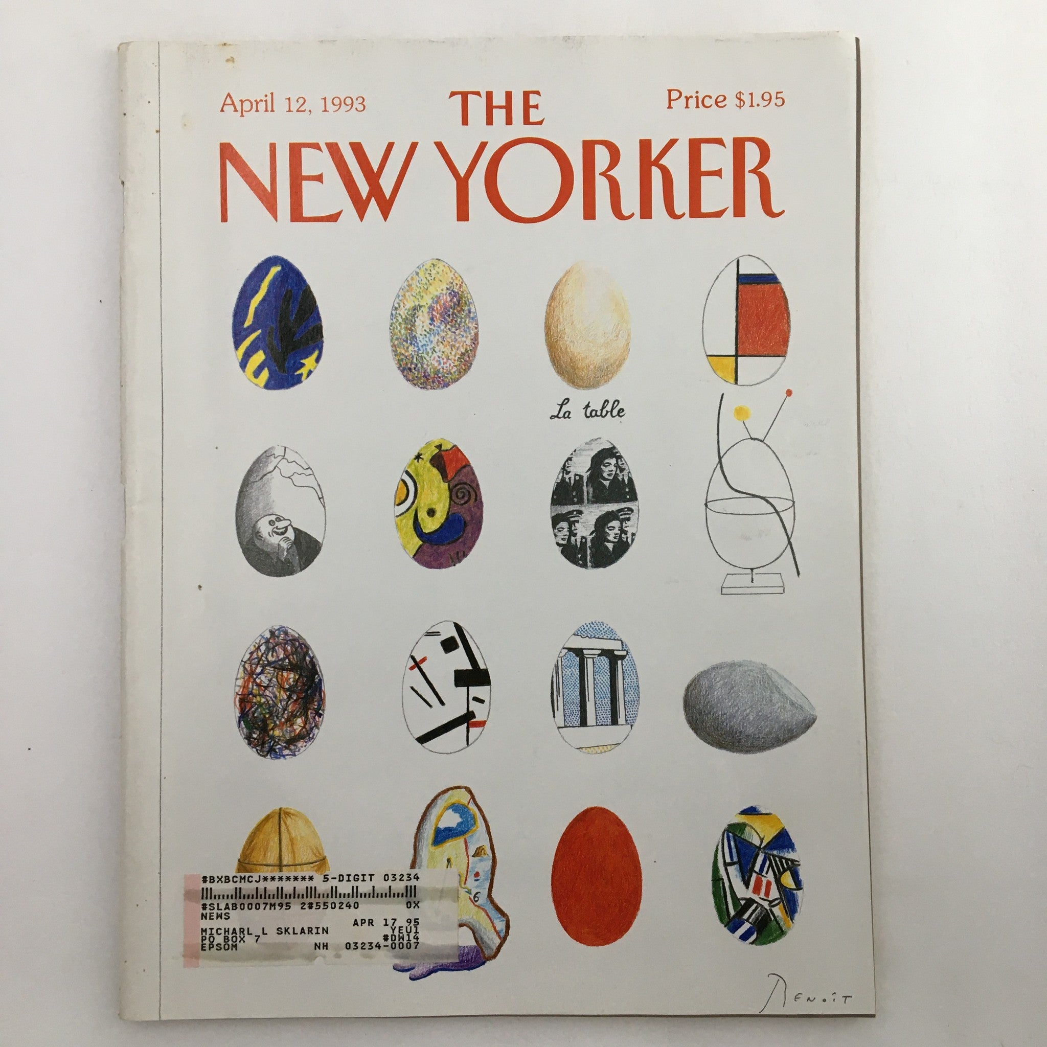 The New Yorker Full Magazine April 12 1993 Shell Games by Benoit van Innis