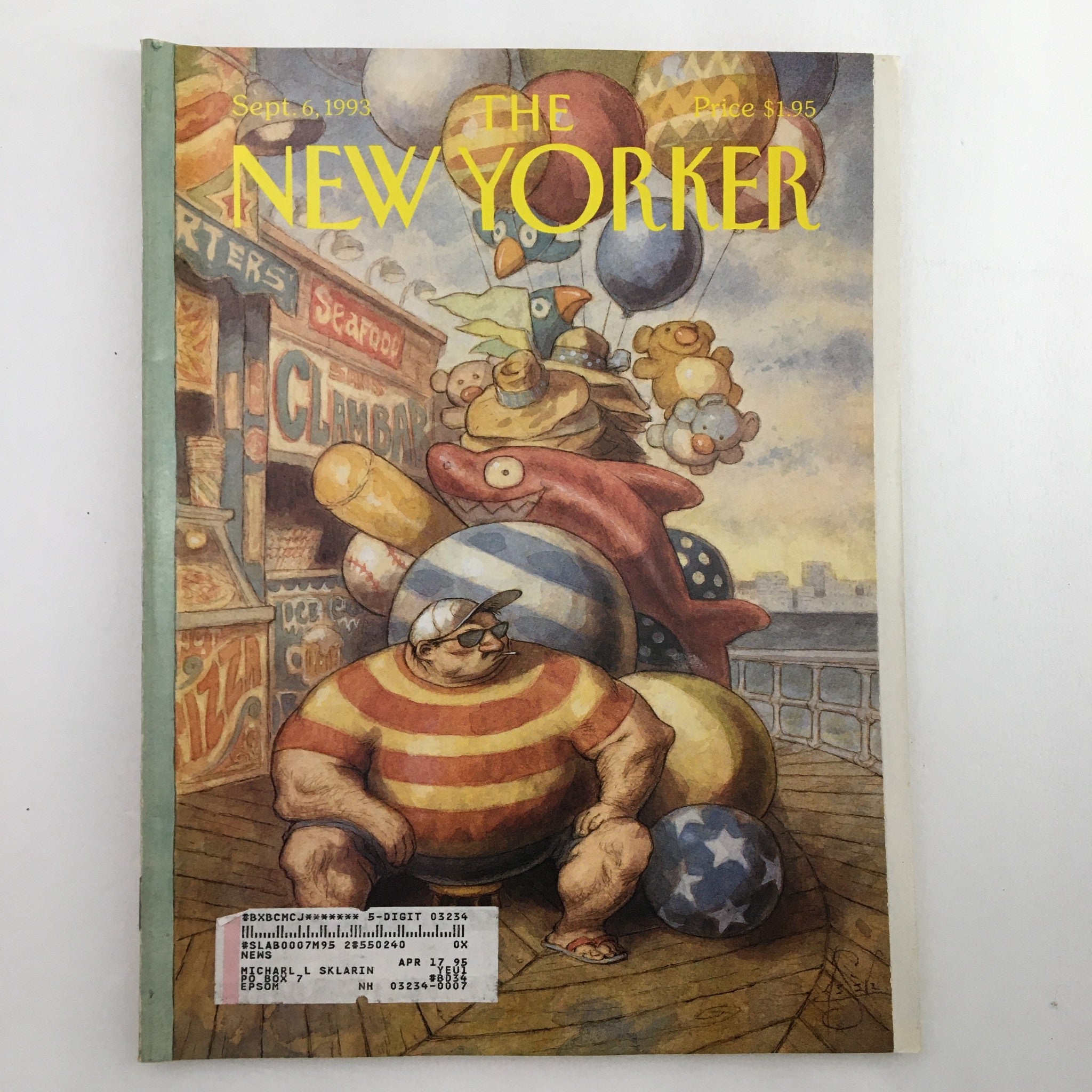 The New Yorker Full Magazine September 6 1993 Labor Day by Peter de Seve