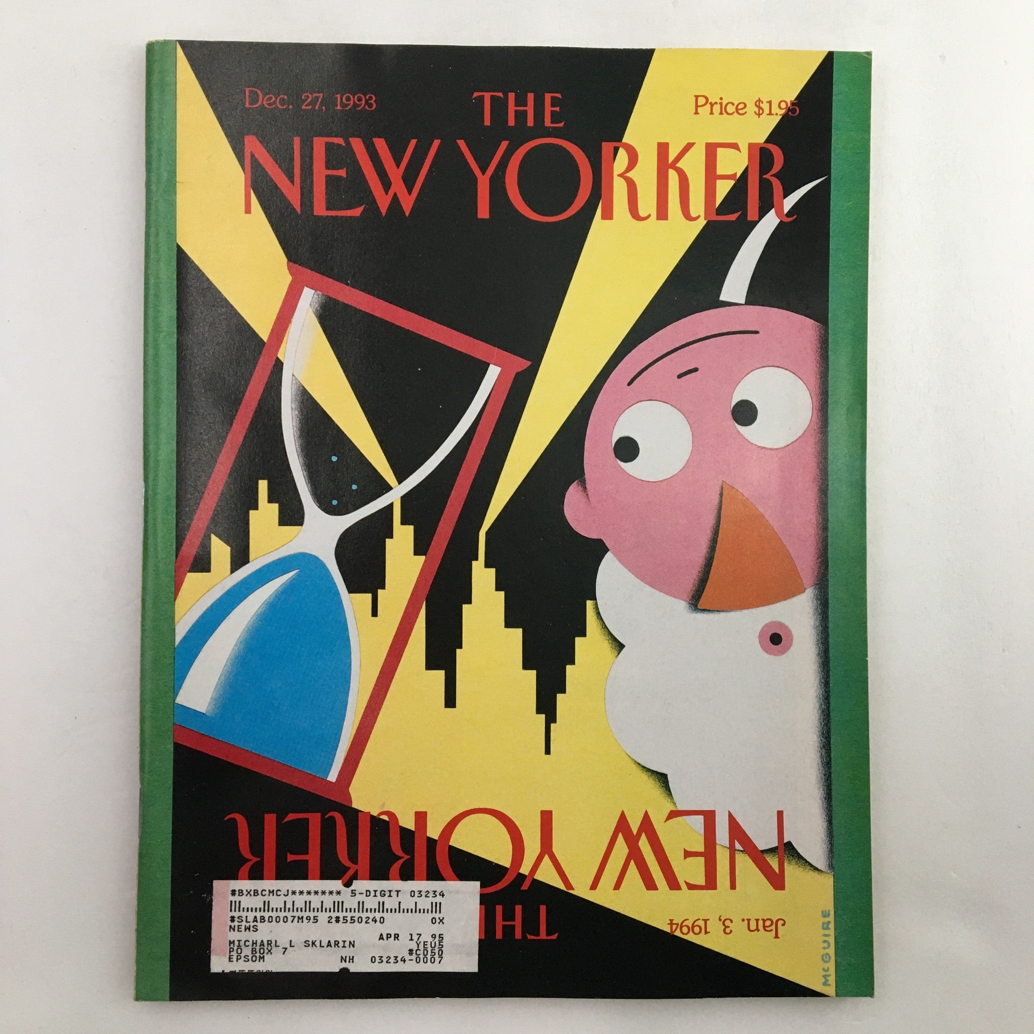 The New Yorker Full Magazine December 27 1993 Happy New Year by Richard McGuire