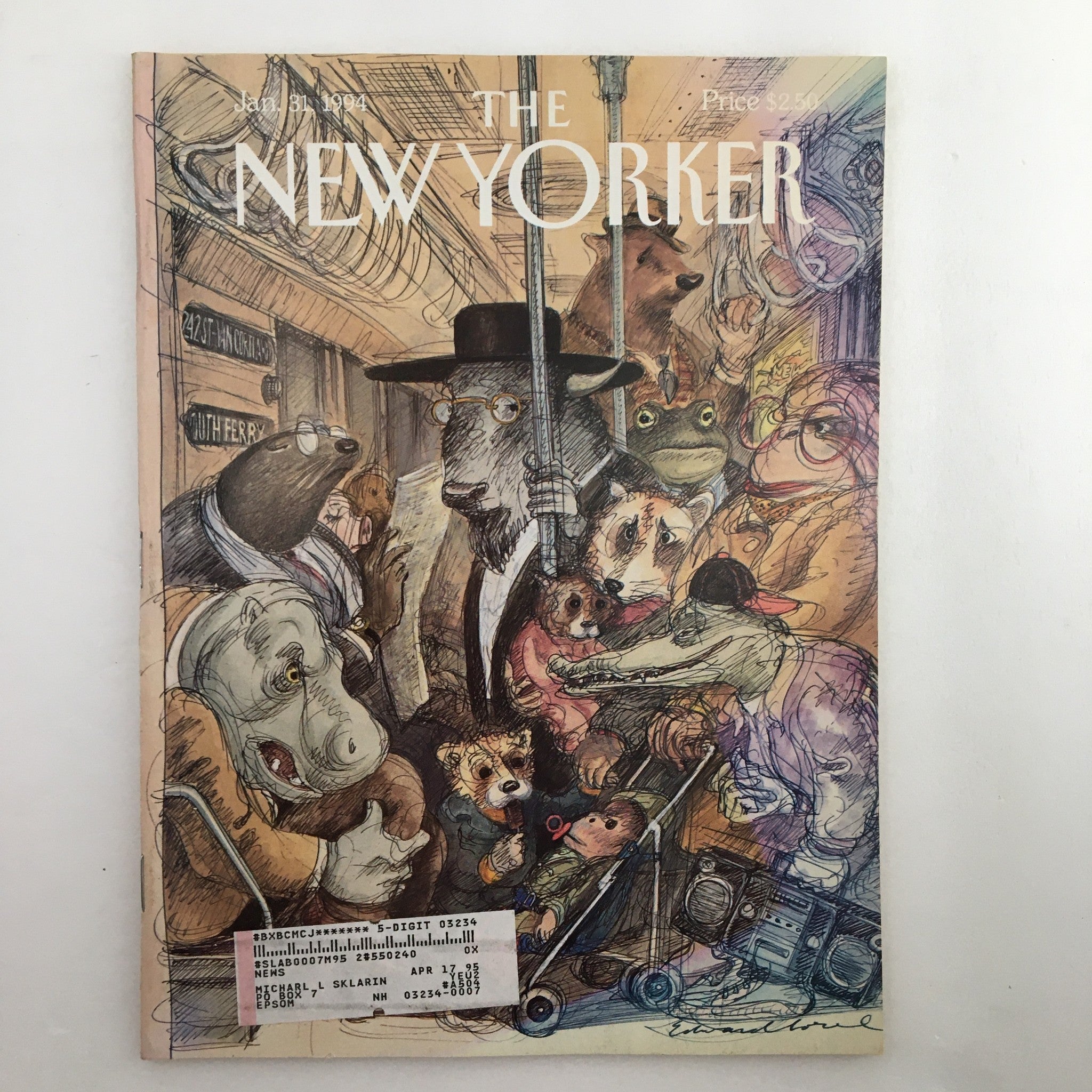 The New Yorker Full Magazine January 31 1994 Crush Hour by Edward Sorel