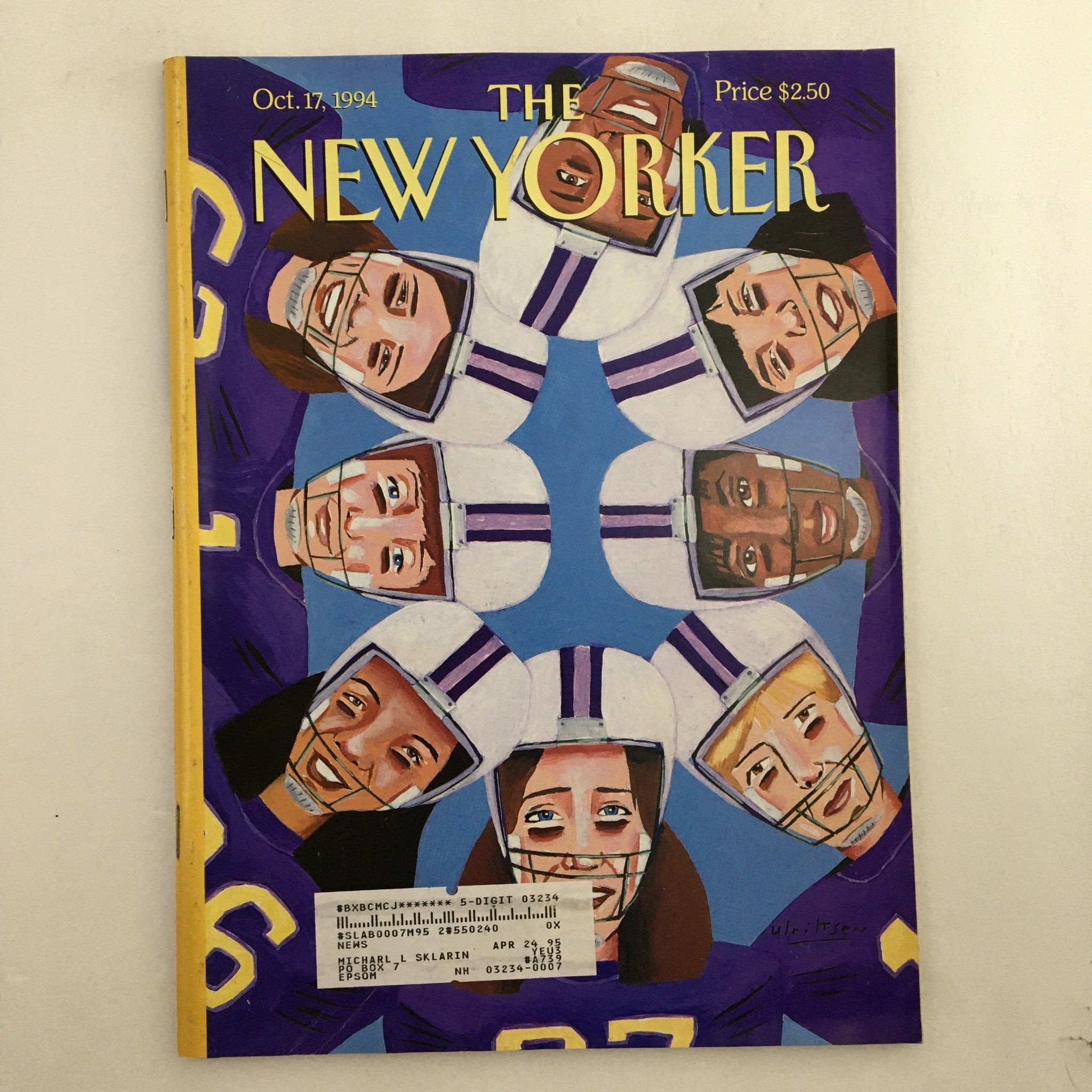 The New Yorker Full Magazine October 17 1994 Huddle by Mark Ulriksen