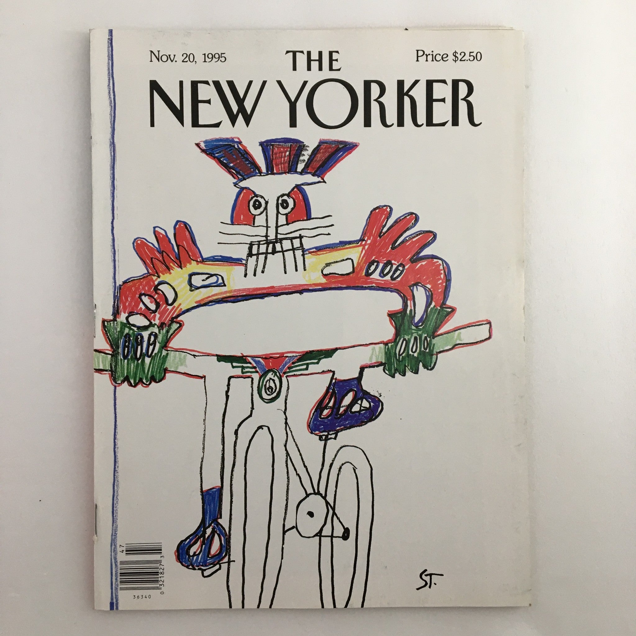 The New Yorker Full Magazine November 20 1995 Bicyclist Saul Steinberg No Label