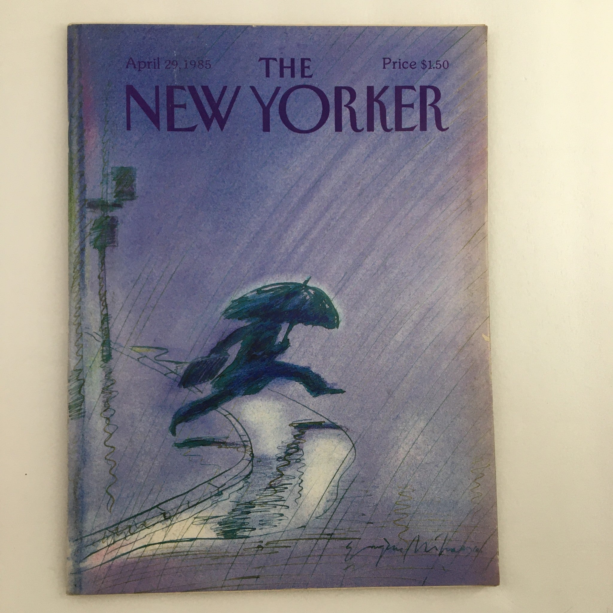 The New Yorker Full Magazine April 29 1985 Raining Eugene Mihaesco No Label