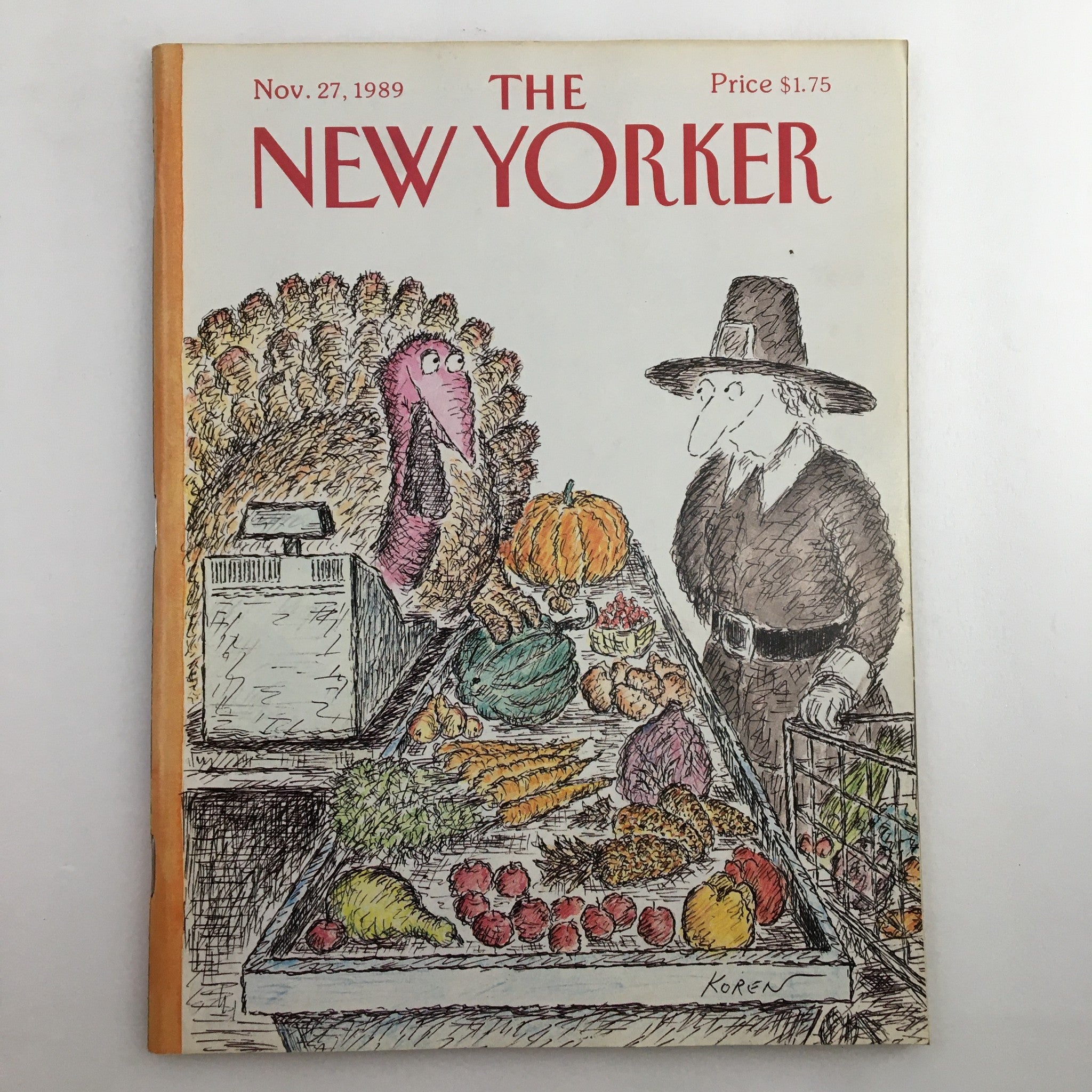 The New Yorker Full Magazine November 27 1989 Thanksgiving Day Edward Koren