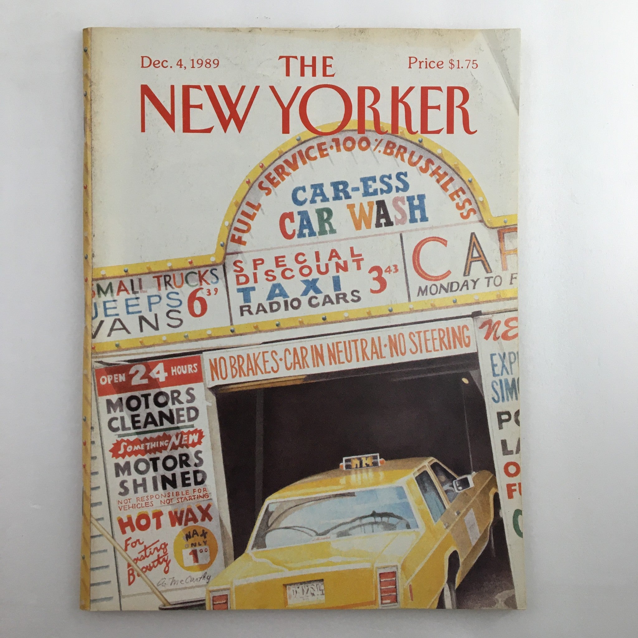 The New Yorker Full Magazine December 4 1989 Car Wash by Ann McCarthy No Label