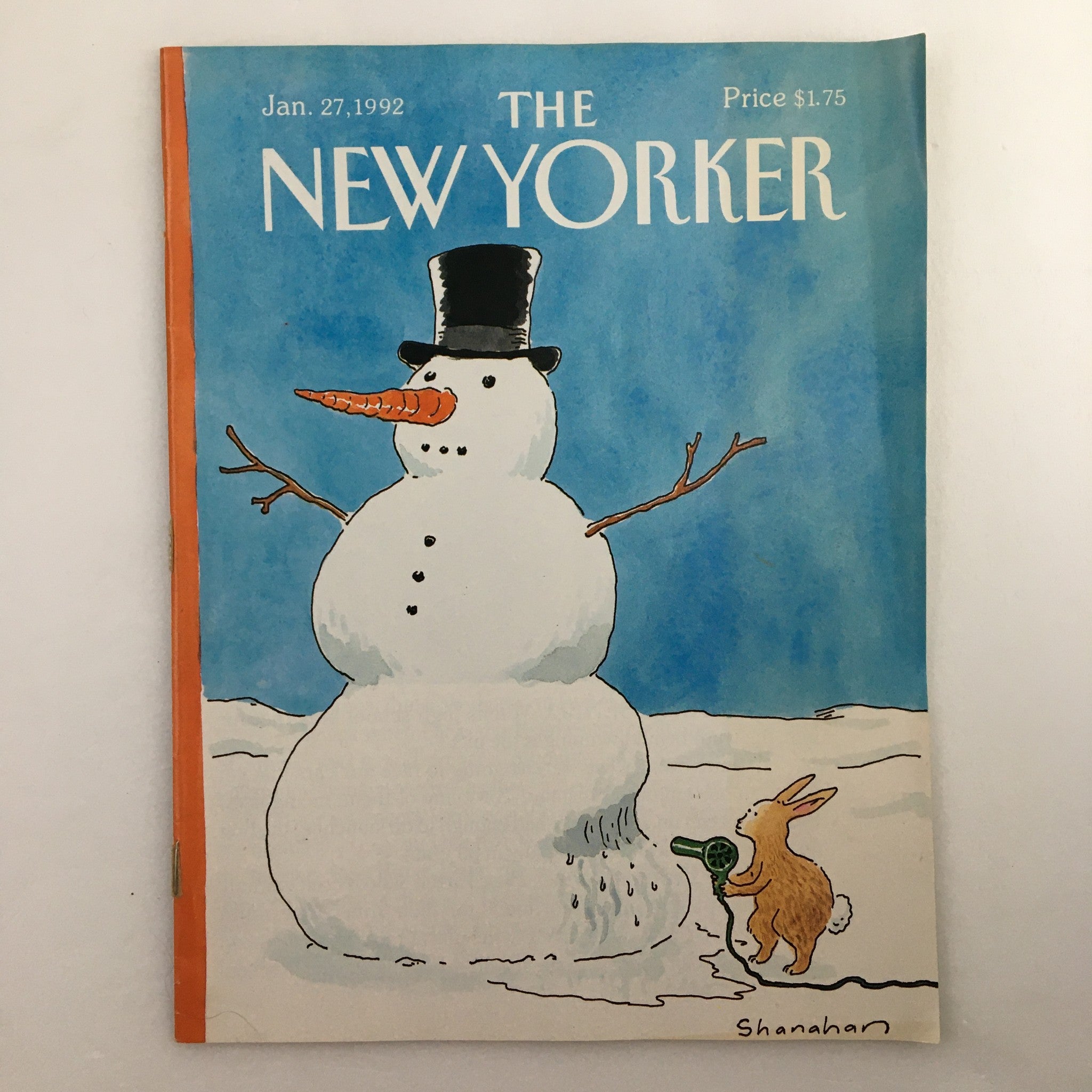 The New Yorker Full Magazine January 27 1992 Snow Man Danny Shanahan No Label