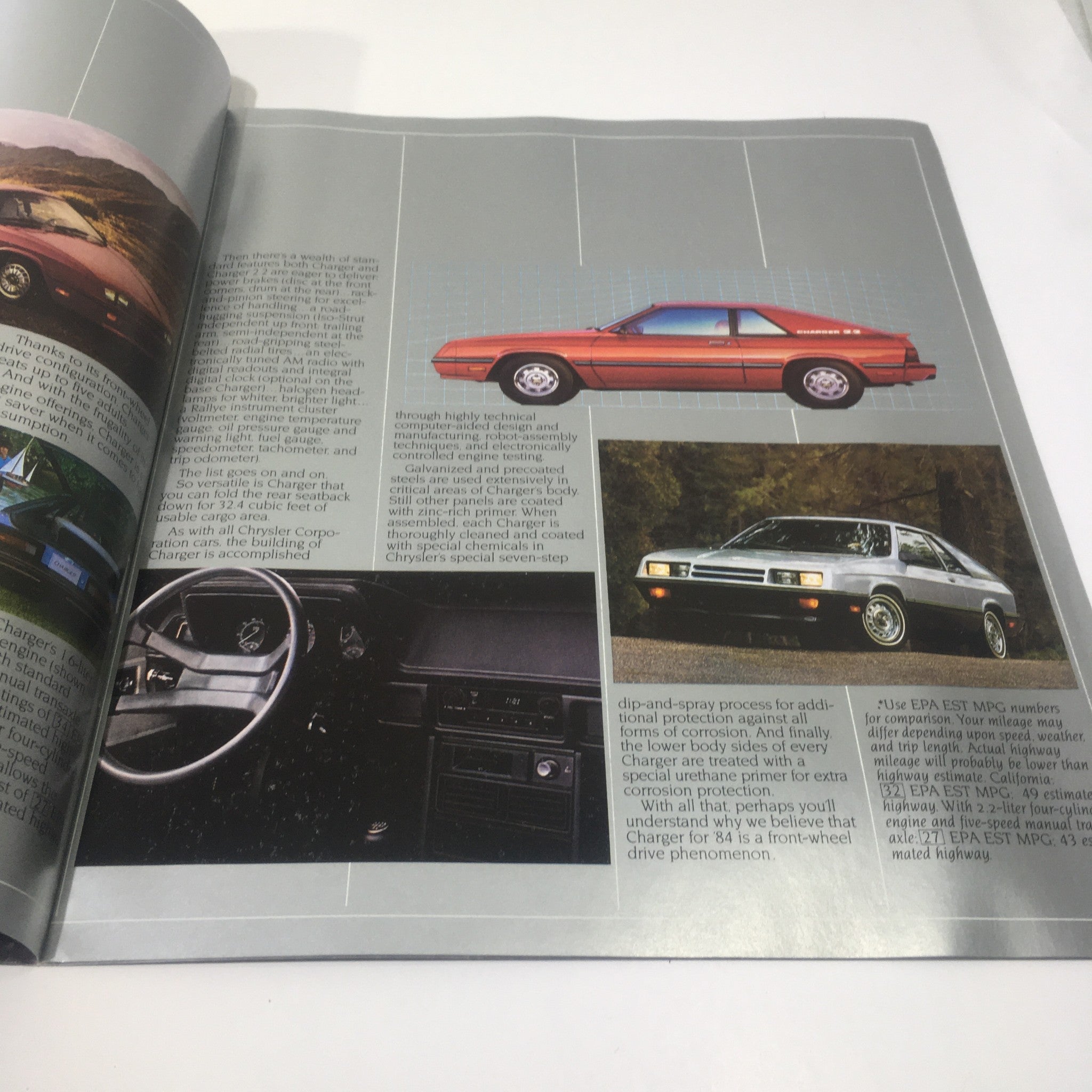 1984 Charger by Dodge 4-Cylinder V-8 Engine 5-Speed Manual Car Sale Brochure