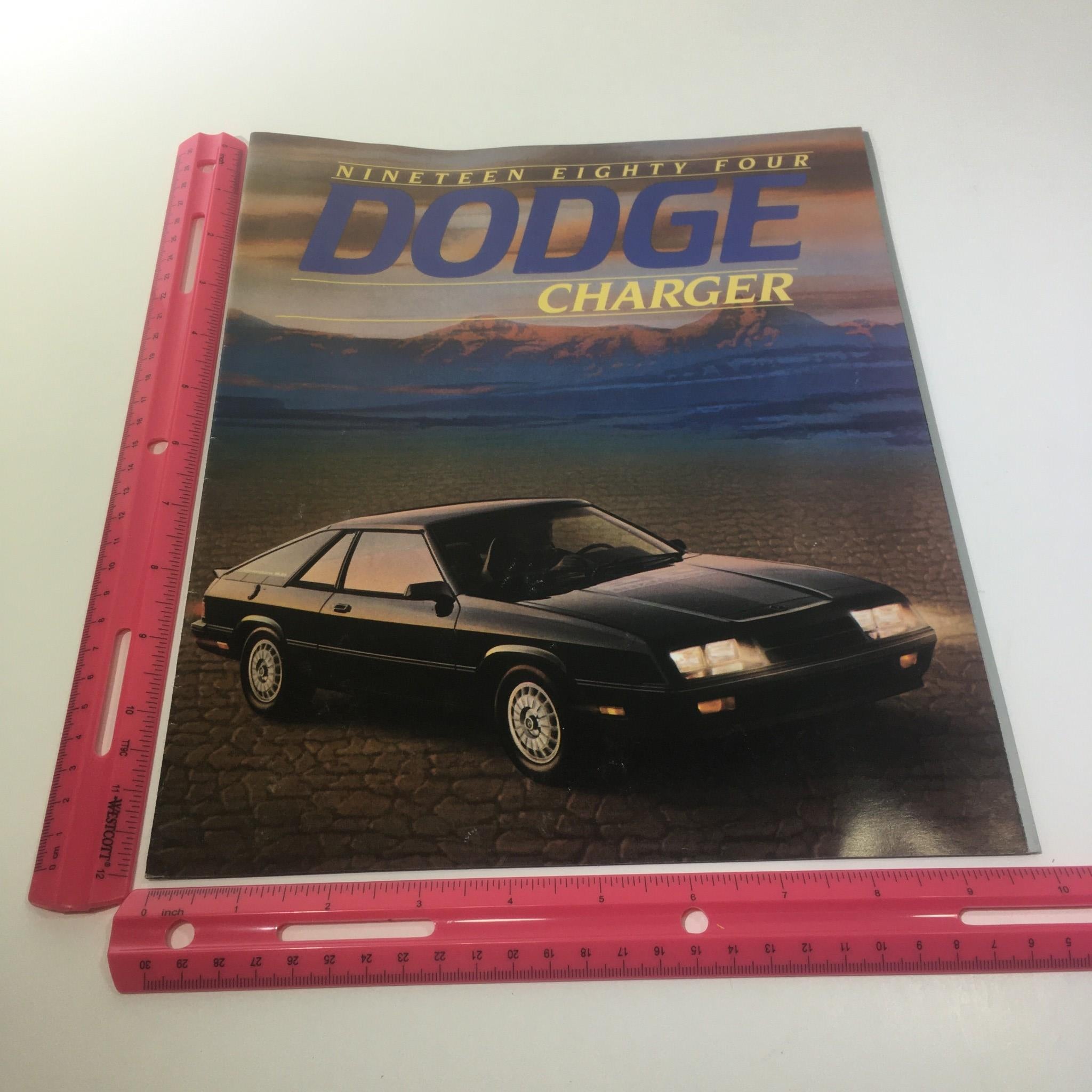 1984 Charger by Dodge 4-Cylinder V-8 Engine 5-Speed Manual Car Sale Brochure