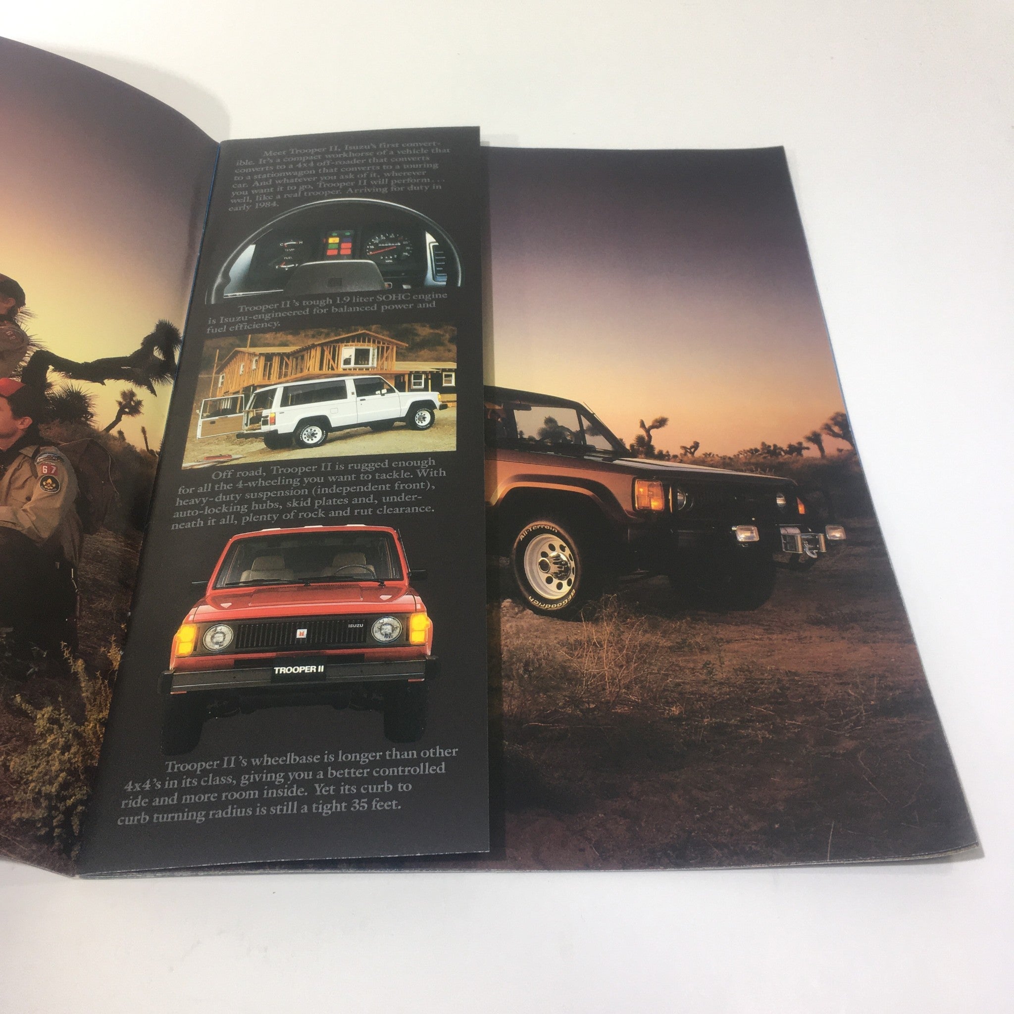 1984 Isuzu Trooper II 4x4 Off-Roader SOHC Engine Powered Vehicle Car Brochure