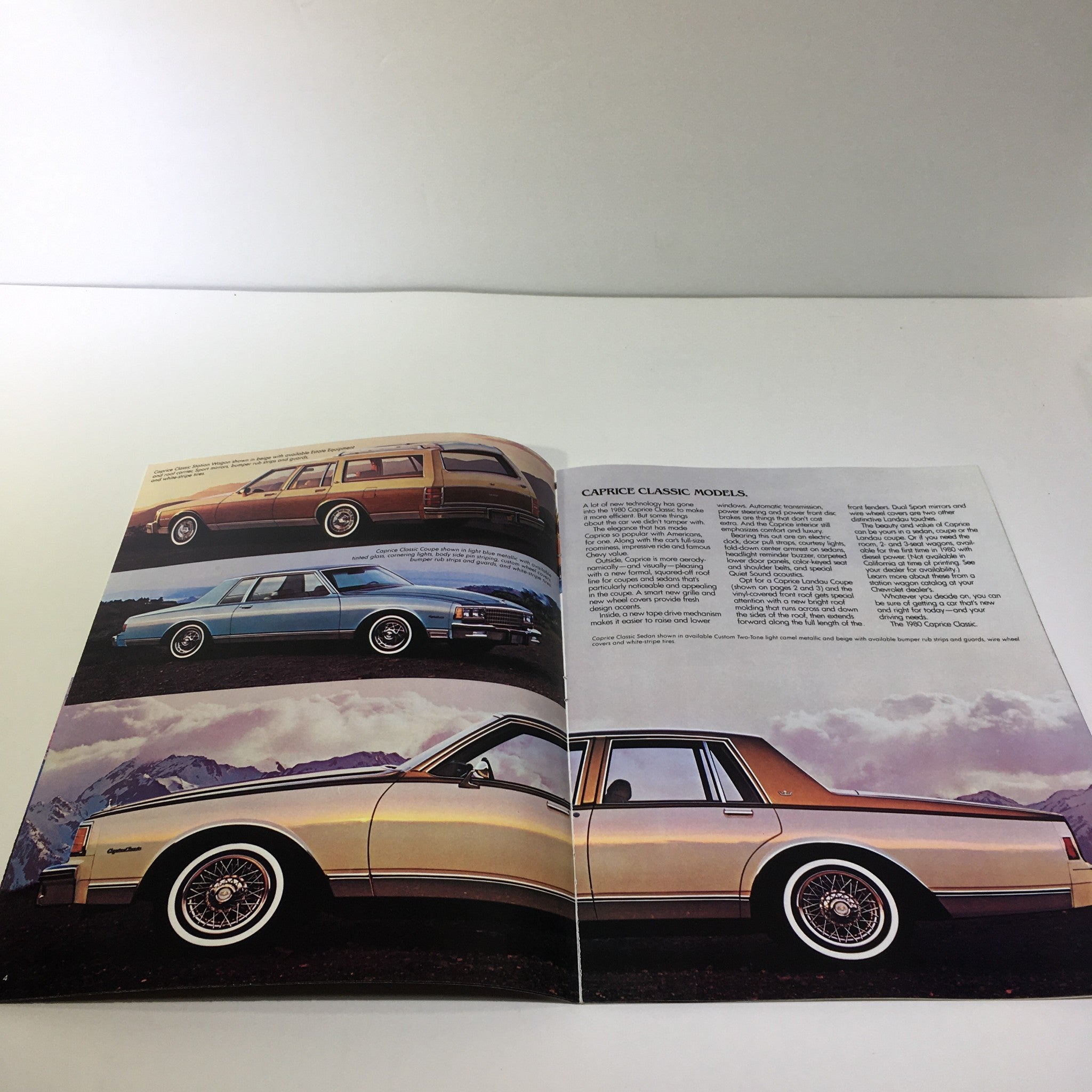 1980 Chevrolet Caprice Classic & Impala 5.0 Liter V-8 Engine Car Sale Brochure