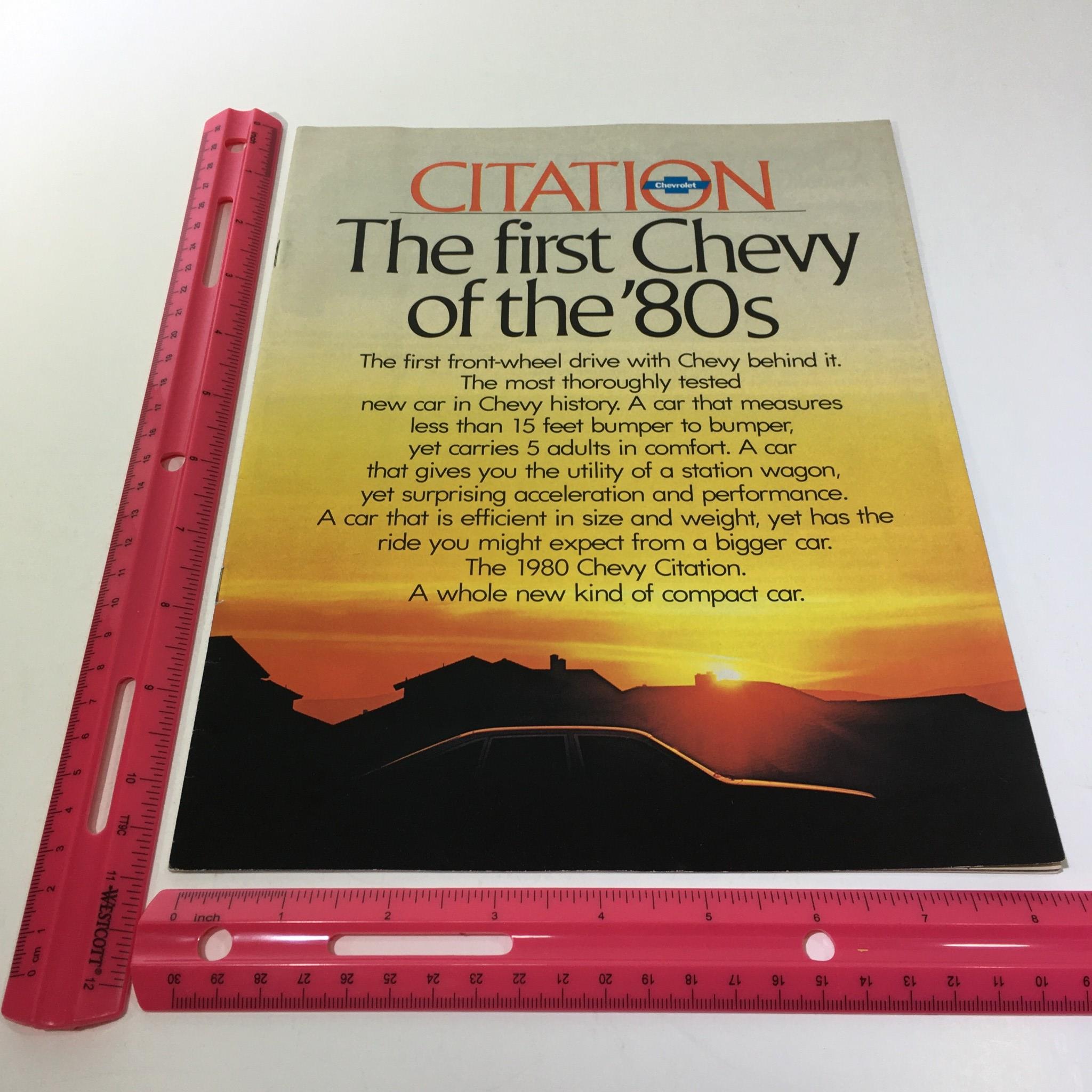 The First Chevy's of the 80's - Citation 2-Door Club Coupe Car Sale Brochure