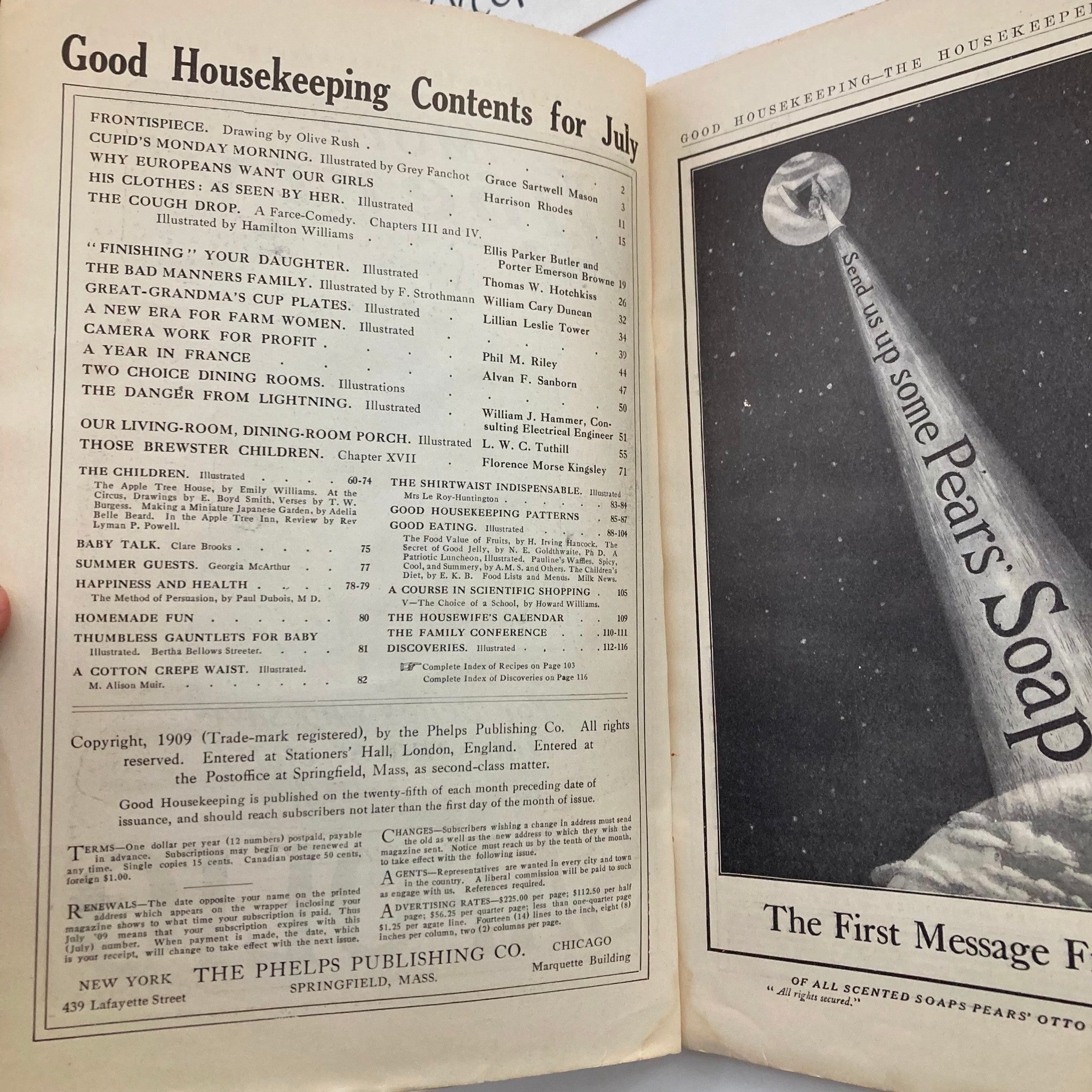 VTG Good Housekeeping Magazine July 1909 New Era for Farm Women No Label