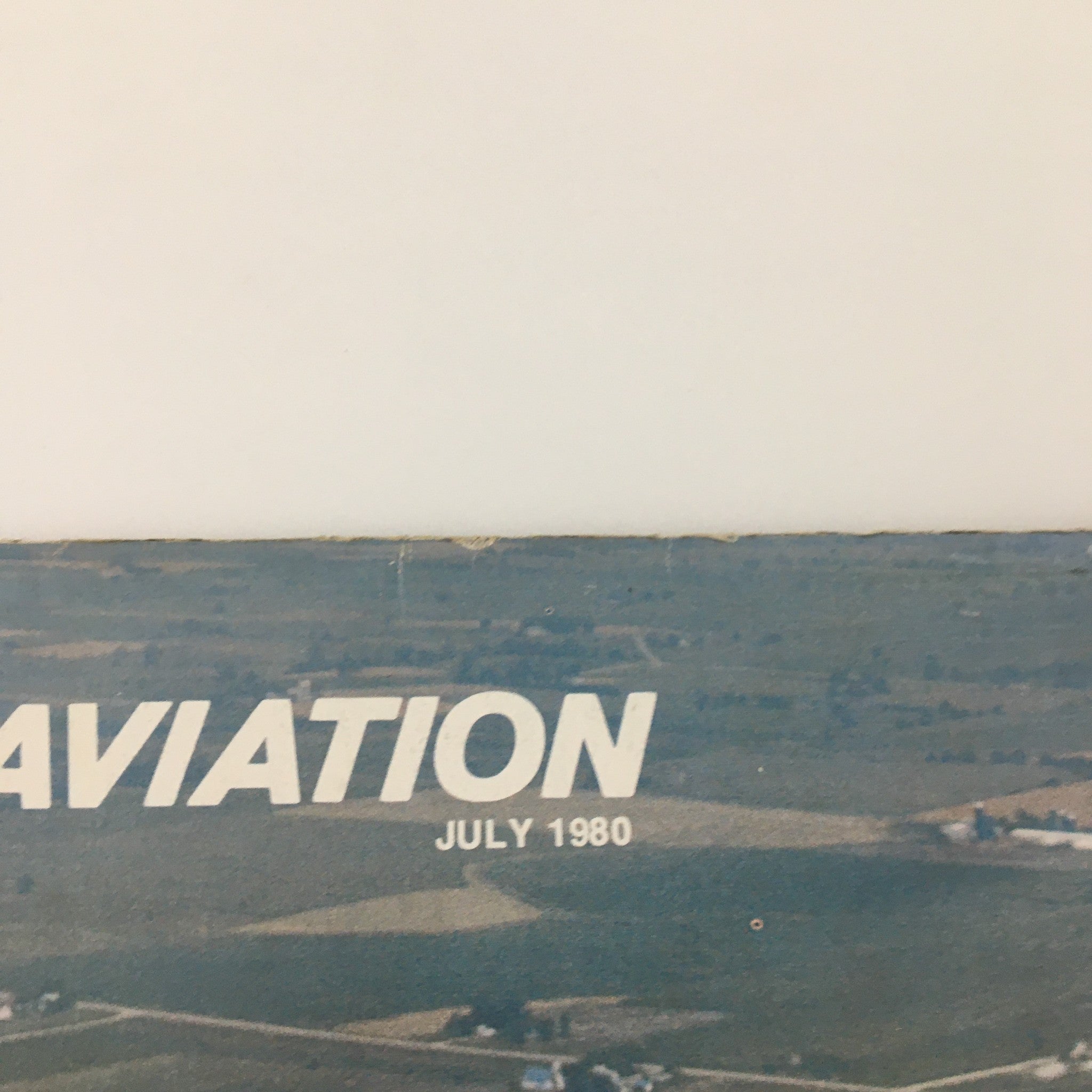Top portion of the cover of Sport Aviation Magazine July 1980 showcasing the magazine title and date.